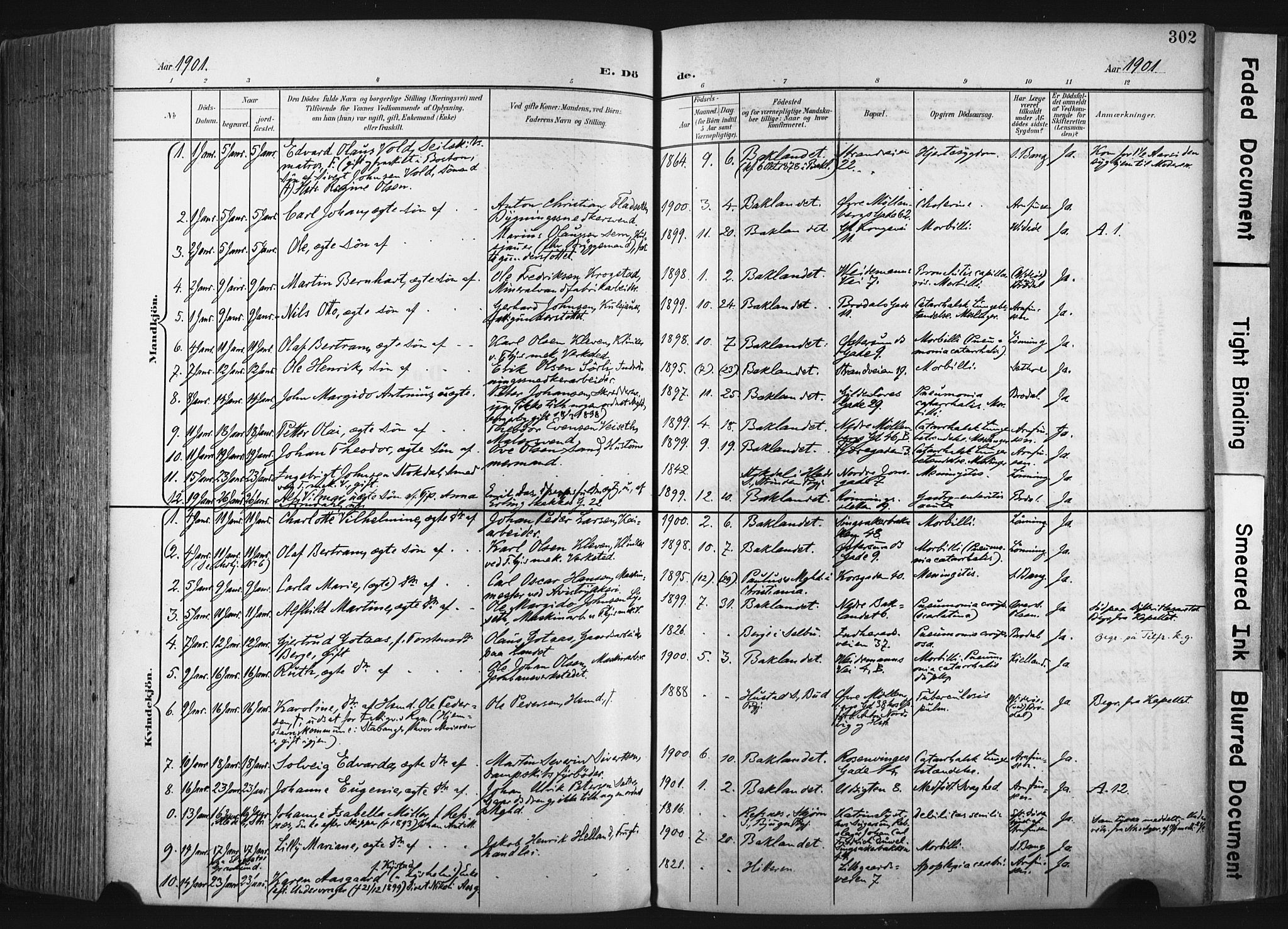 Ministerialprotokoller, klokkerbøker og fødselsregistre - Sør-Trøndelag, SAT/A-1456/604/L0201: Parish register (official) no. 604A21, 1901-1911, p. 302