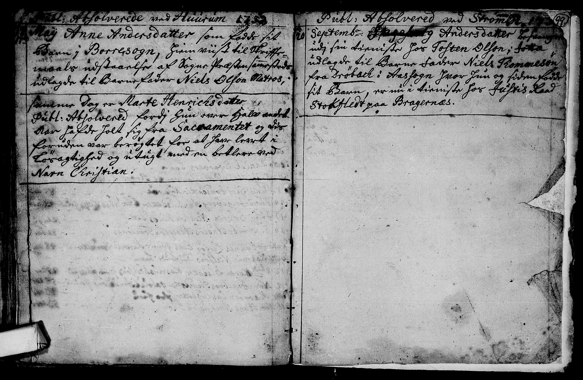 Hurum kirkebøker, AV/SAKO-A-229/F/Fa/L0001: Parish register (official) no. 1, 1715-1732, p. 99