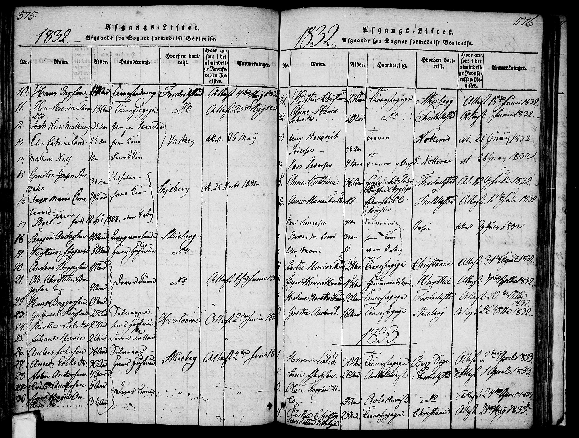 Borge prestekontor Kirkebøker, SAO/A-10903/F/Fa/L0003: Parish register (official) no. I 3, 1815-1836, p. 575-576