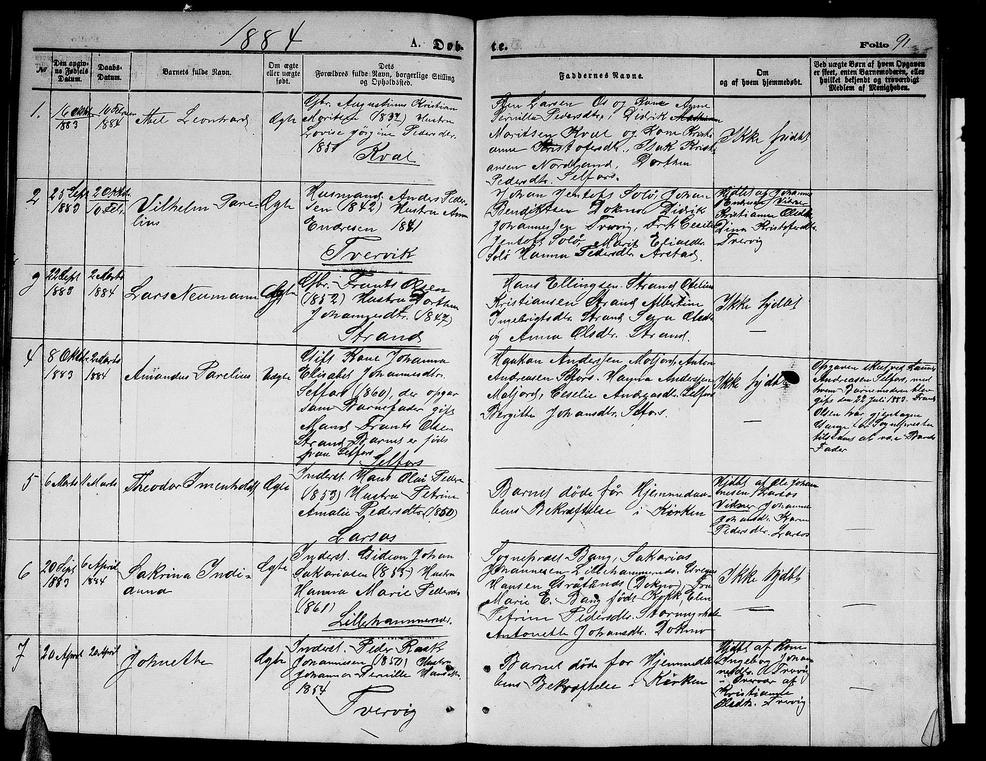 Ministerialprotokoller, klokkerbøker og fødselsregistre - Nordland, SAT/A-1459/846/L0653: Parish register (copy) no. 846C03, 1872-1887, p. 91