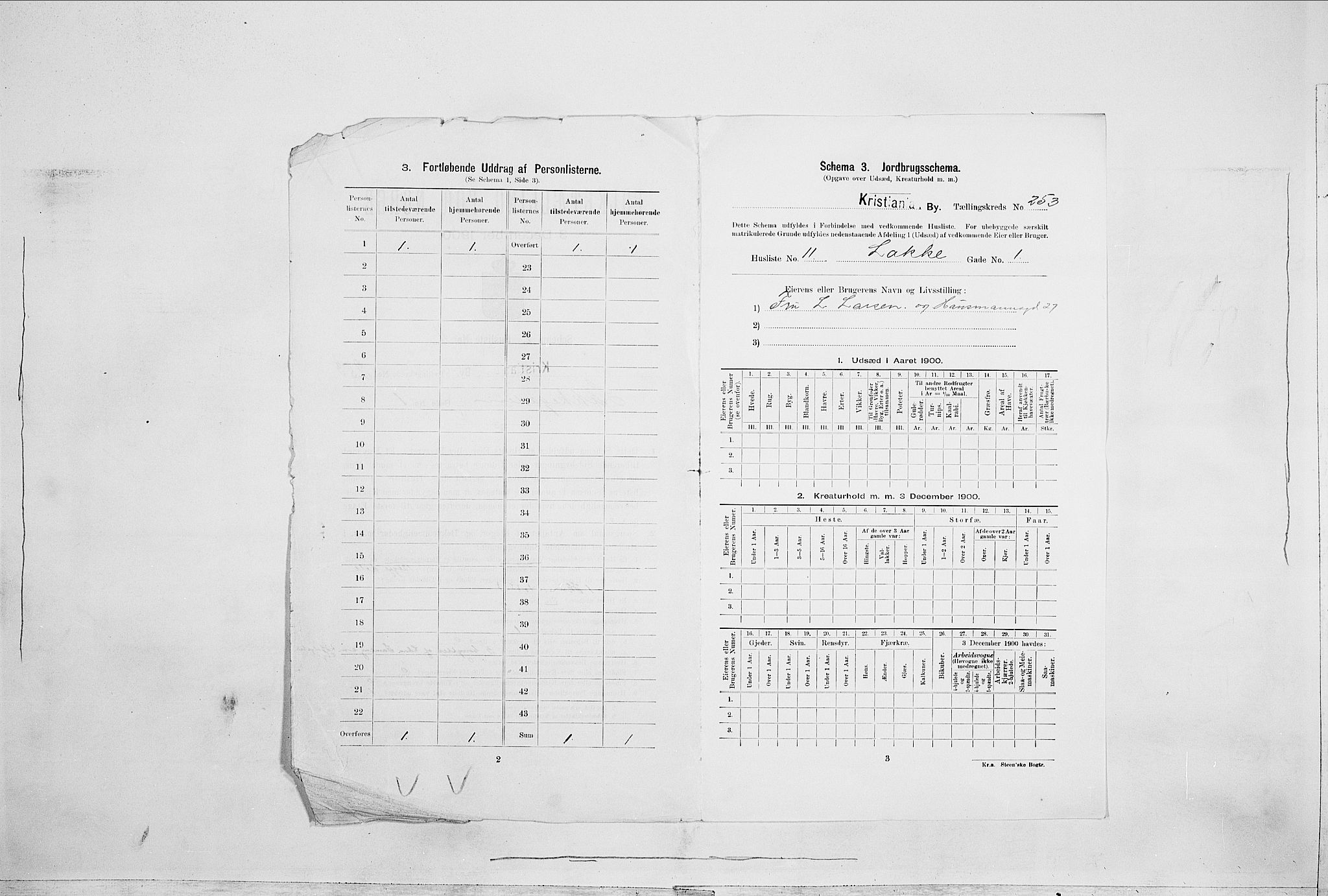 SAO, 1900 census for Kristiania, 1900, p. 50221