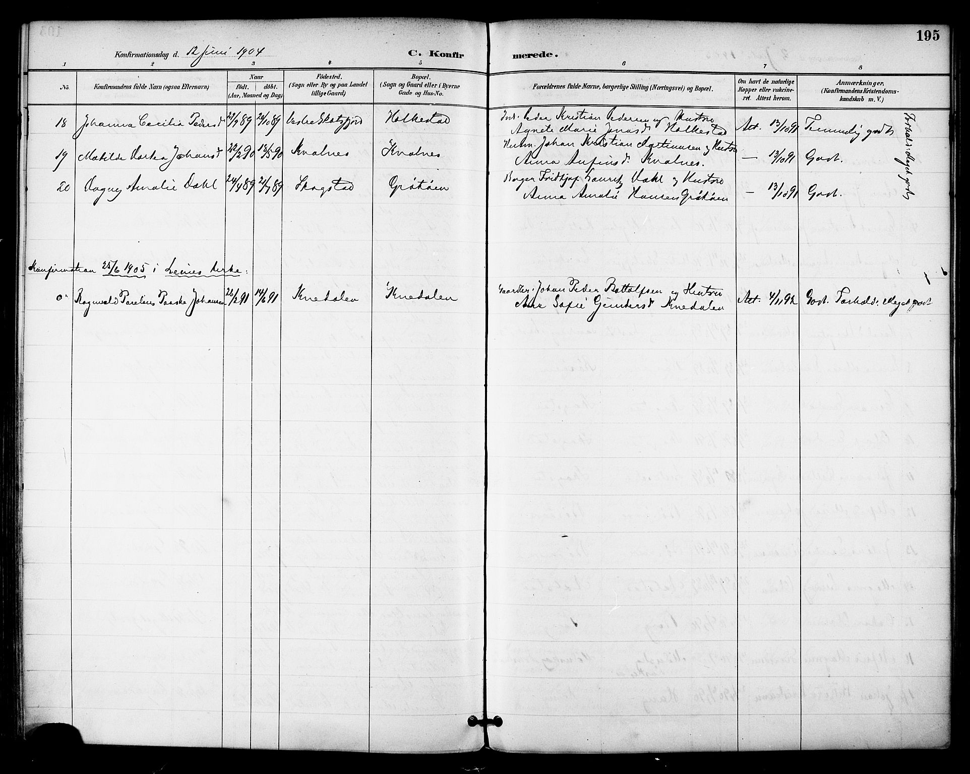 Ministerialprotokoller, klokkerbøker og fødselsregistre - Nordland, AV/SAT-A-1459/855/L0803: Parish register (official) no. 855A11, 1887-1905, p. 195