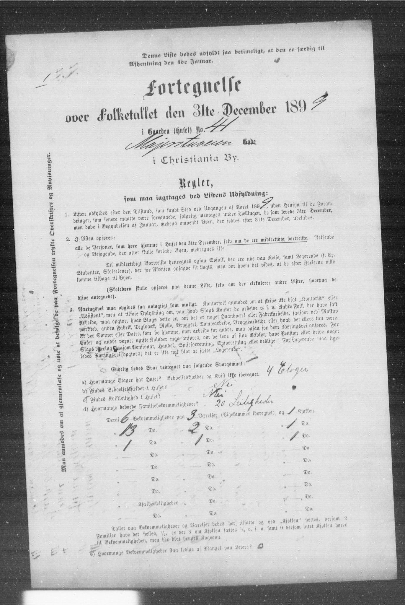 OBA, Municipal Census 1899 for Kristiania, 1899, p. 7850