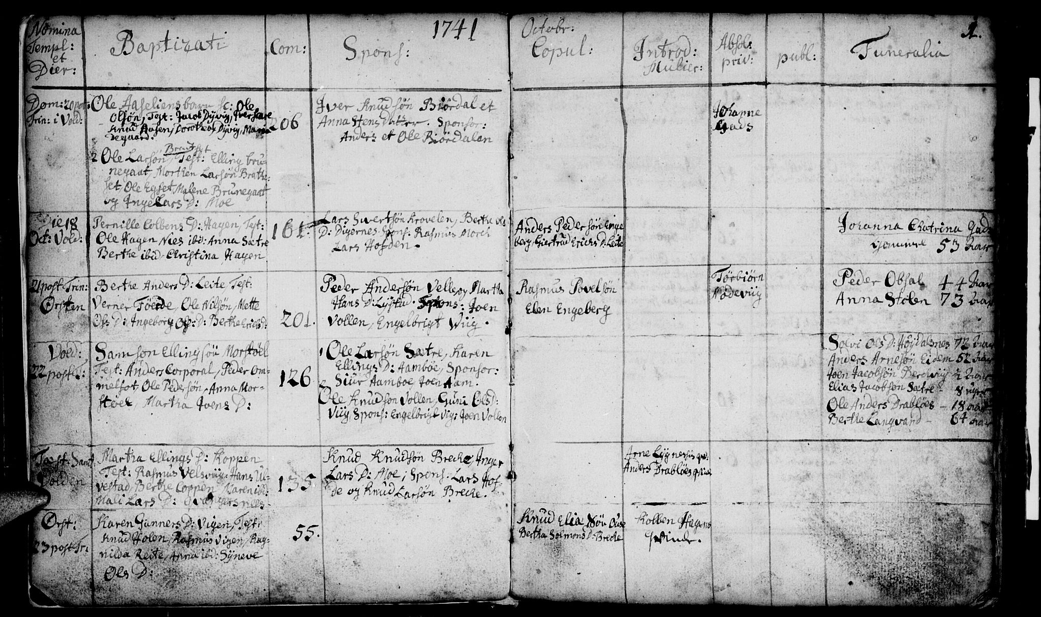 Ministerialprotokoller, klokkerbøker og fødselsregistre - Møre og Romsdal, SAT/A-1454/511/L0135: Parish register (official) no. 511A02, 1741-1760, p. 1