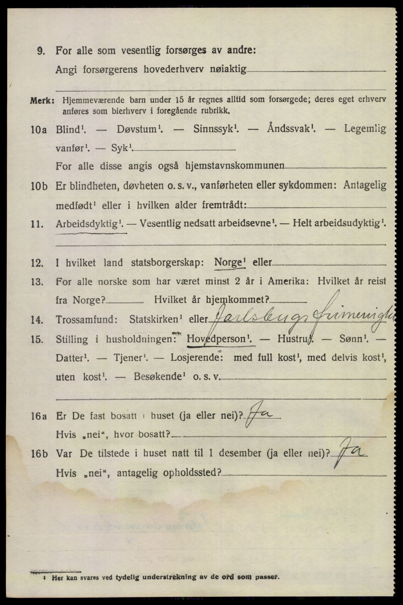 SAKO, 1920 census for Våle, 1920, p. 5521