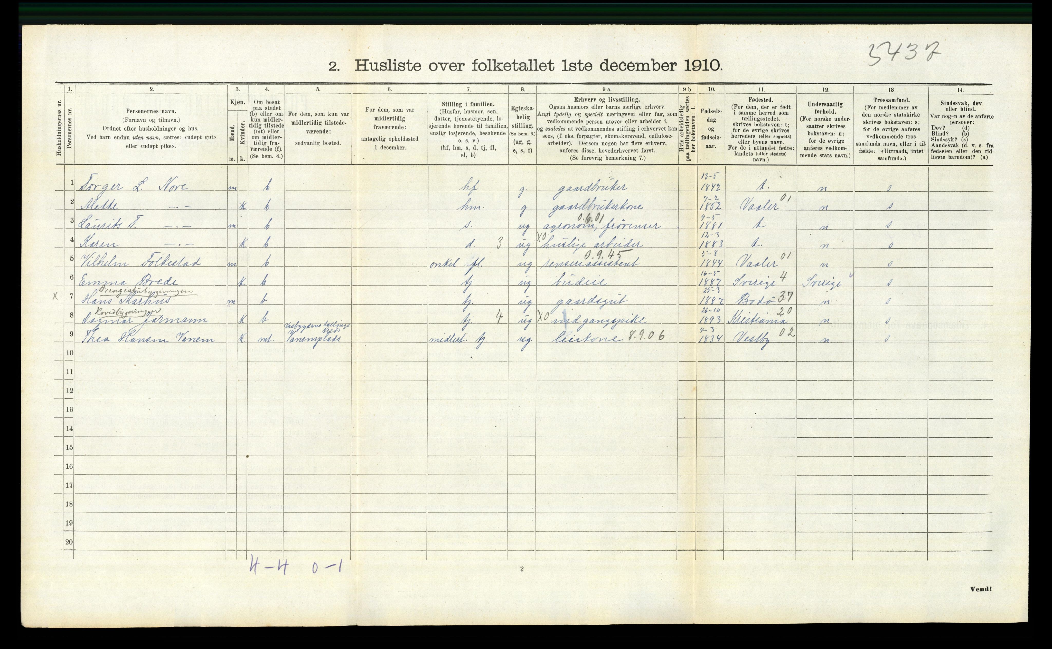 RA, 1910 census for Moss, 1910, p. 653