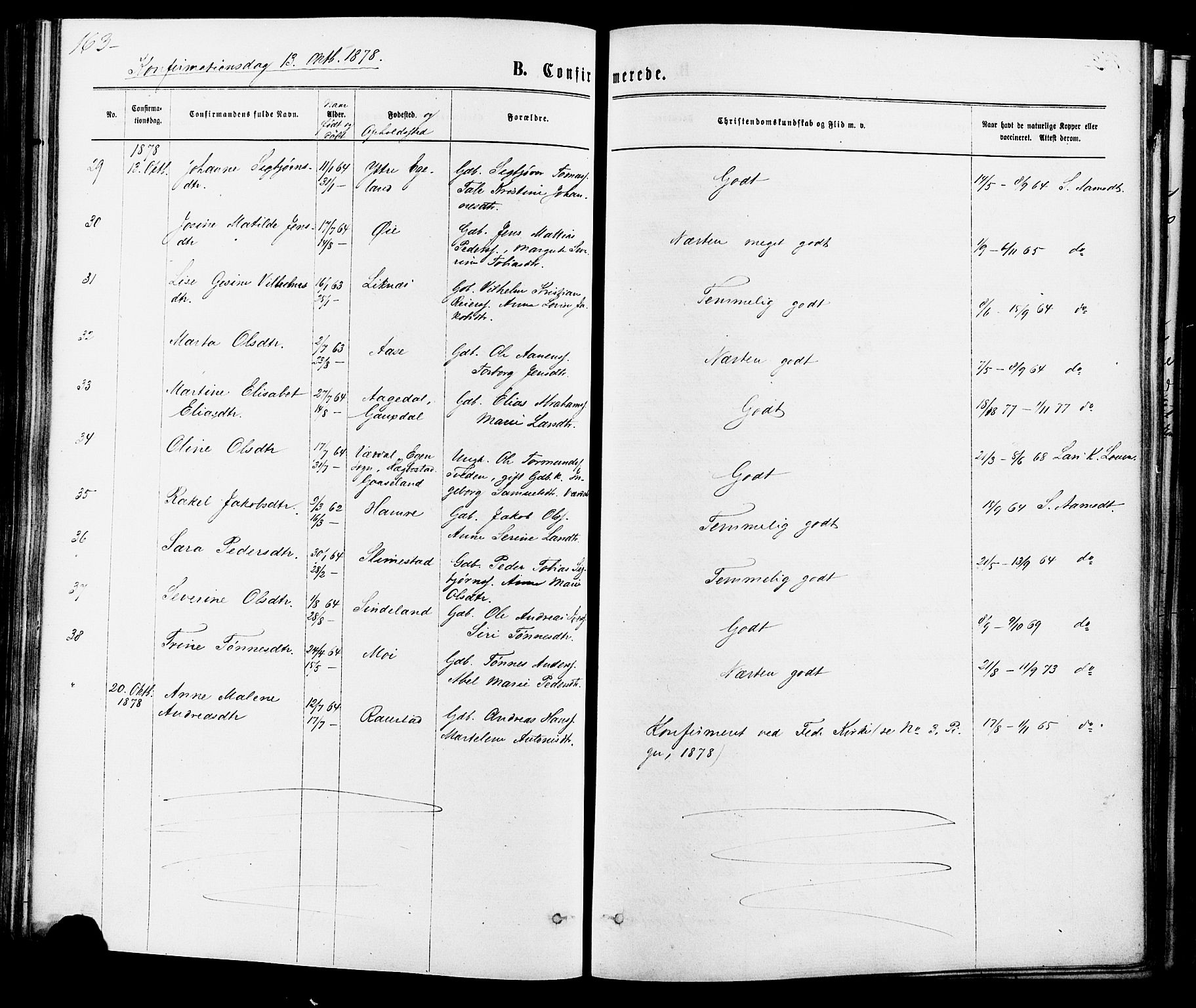 Kvinesdal sokneprestkontor, AV/SAK-1111-0026/F/Fa/Fab/L0007: Parish register (official) no. A 7, 1870-1885, p. 163