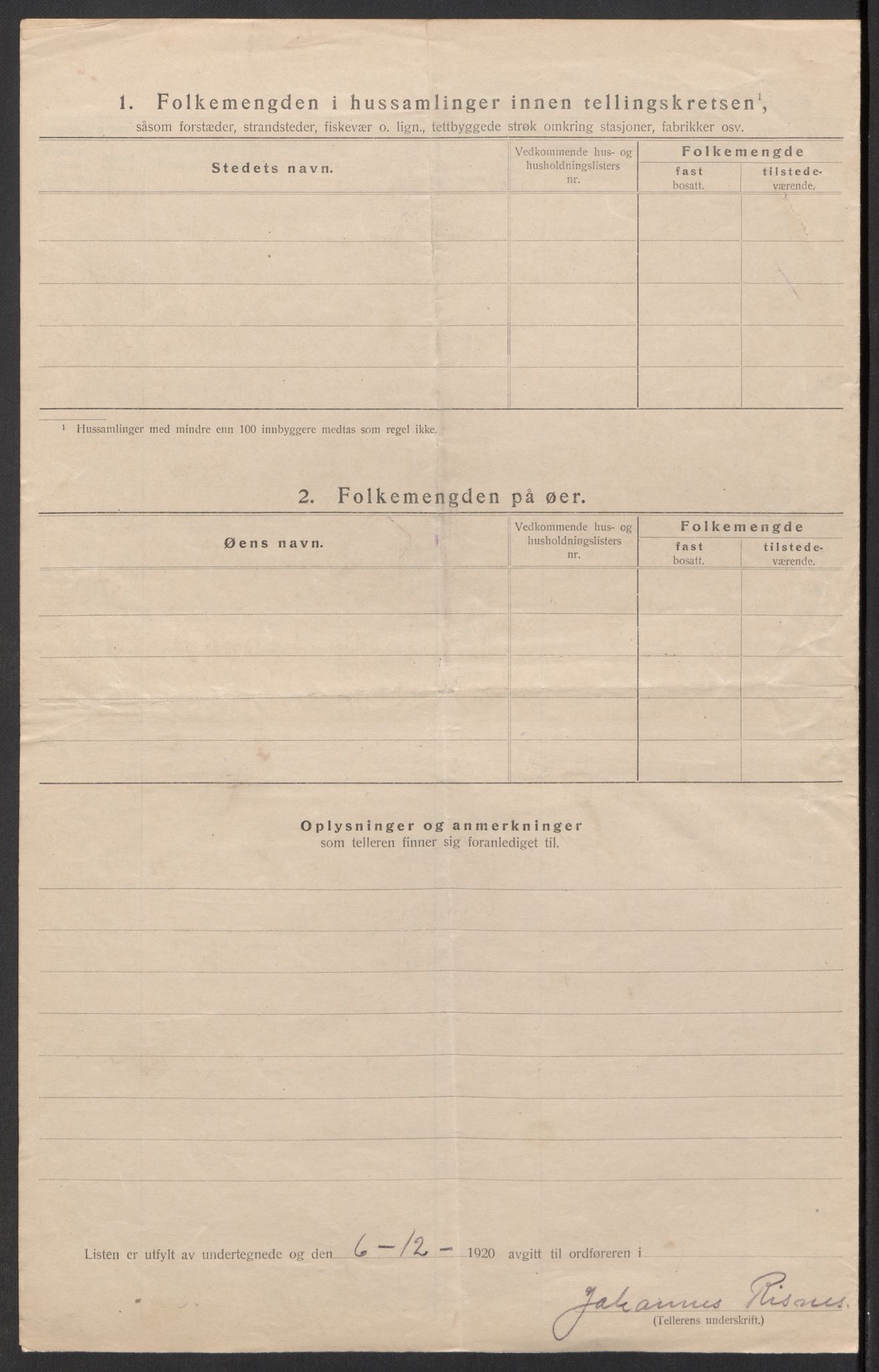 SAK, 1920 census for Fjotland, 1920, p. 18