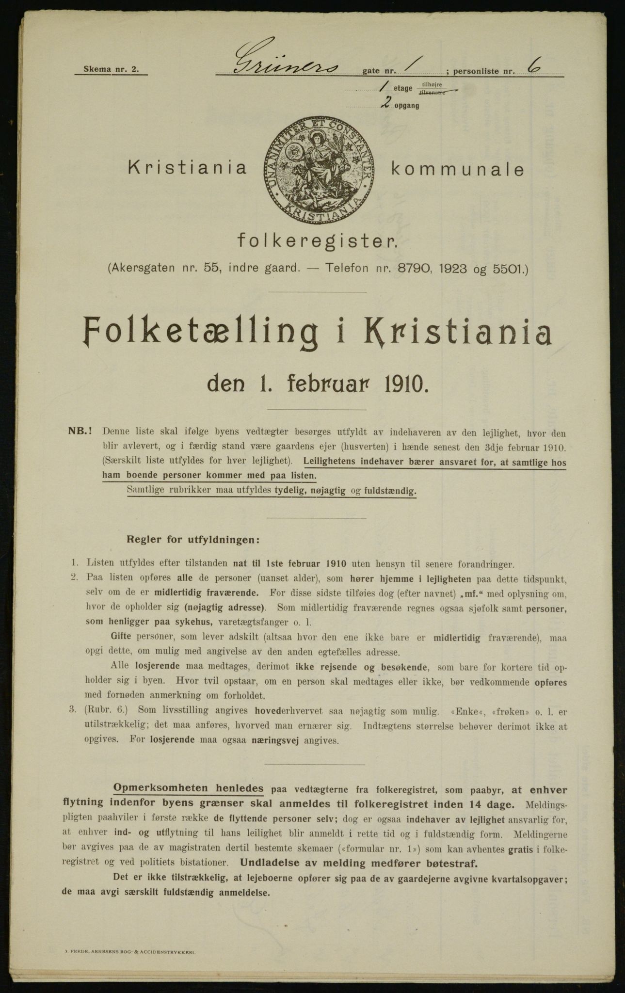 OBA, Municipal Census 1910 for Kristiania, 1910, p. 29377