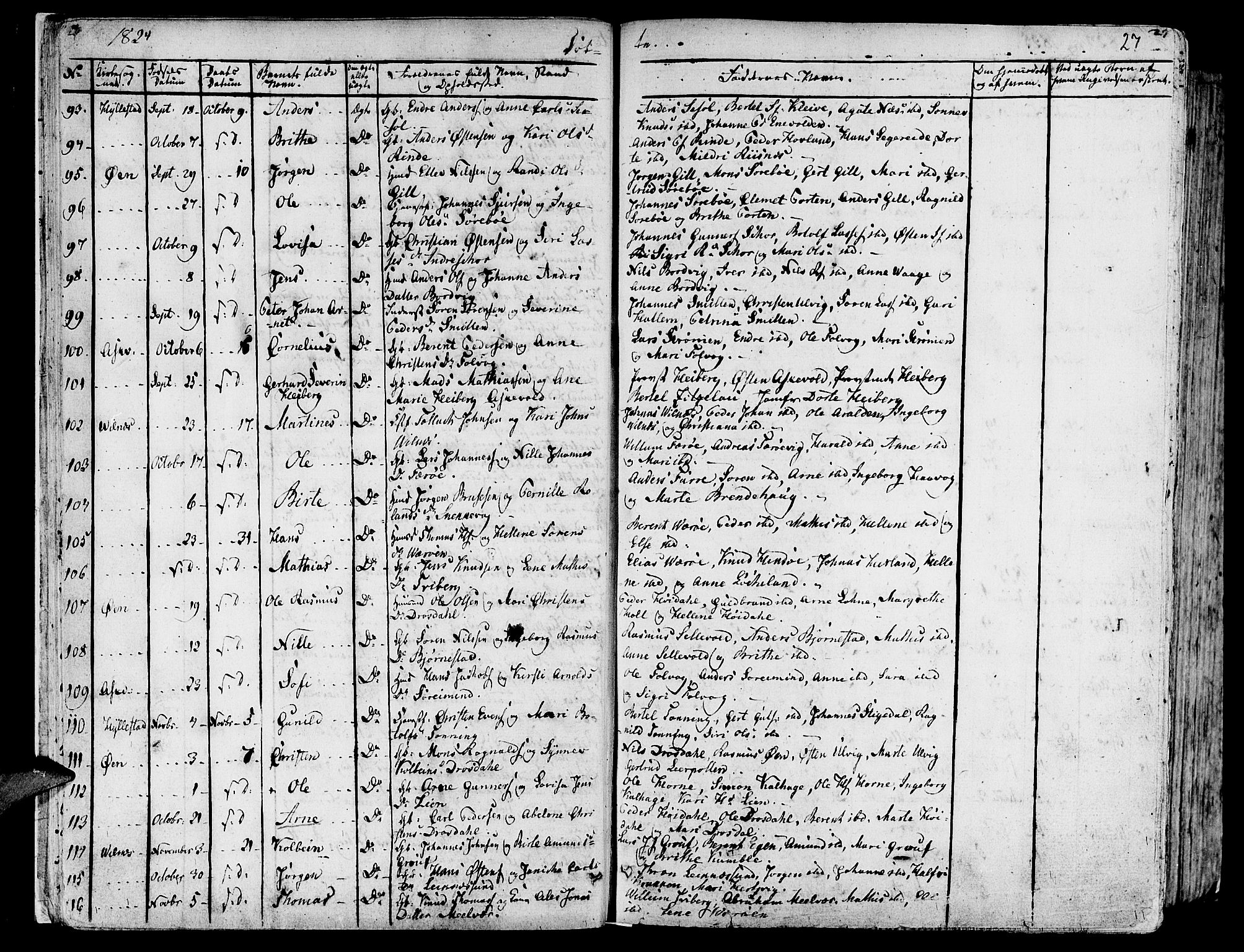 Askvoll sokneprestembete, SAB/A-79501/H/Haa/Haaa/L0010: Parish register (official) no. A 10, 1821-1844, p. 26-27