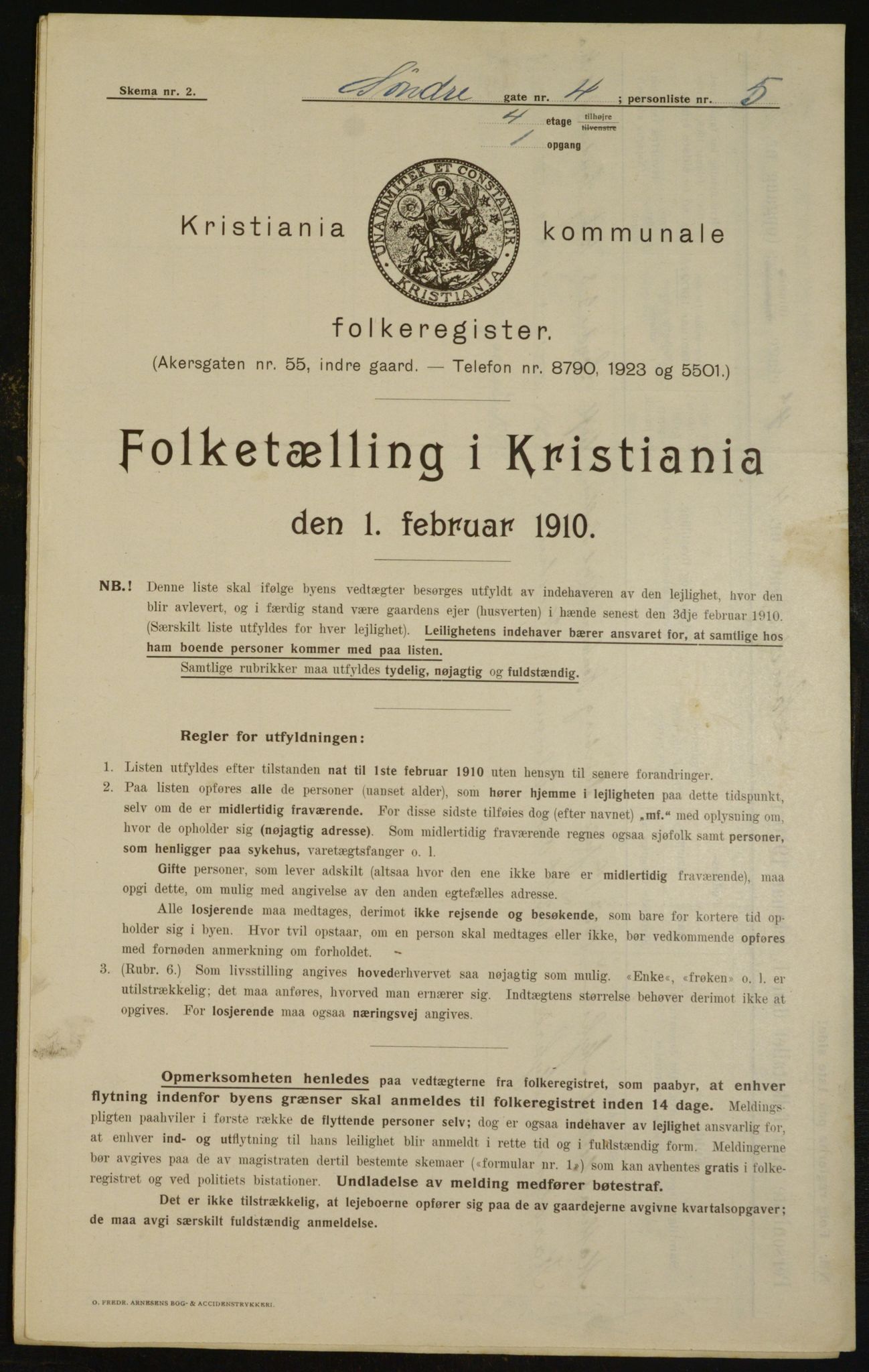 OBA, Municipal Census 1910 for Kristiania, 1910, p. 100974