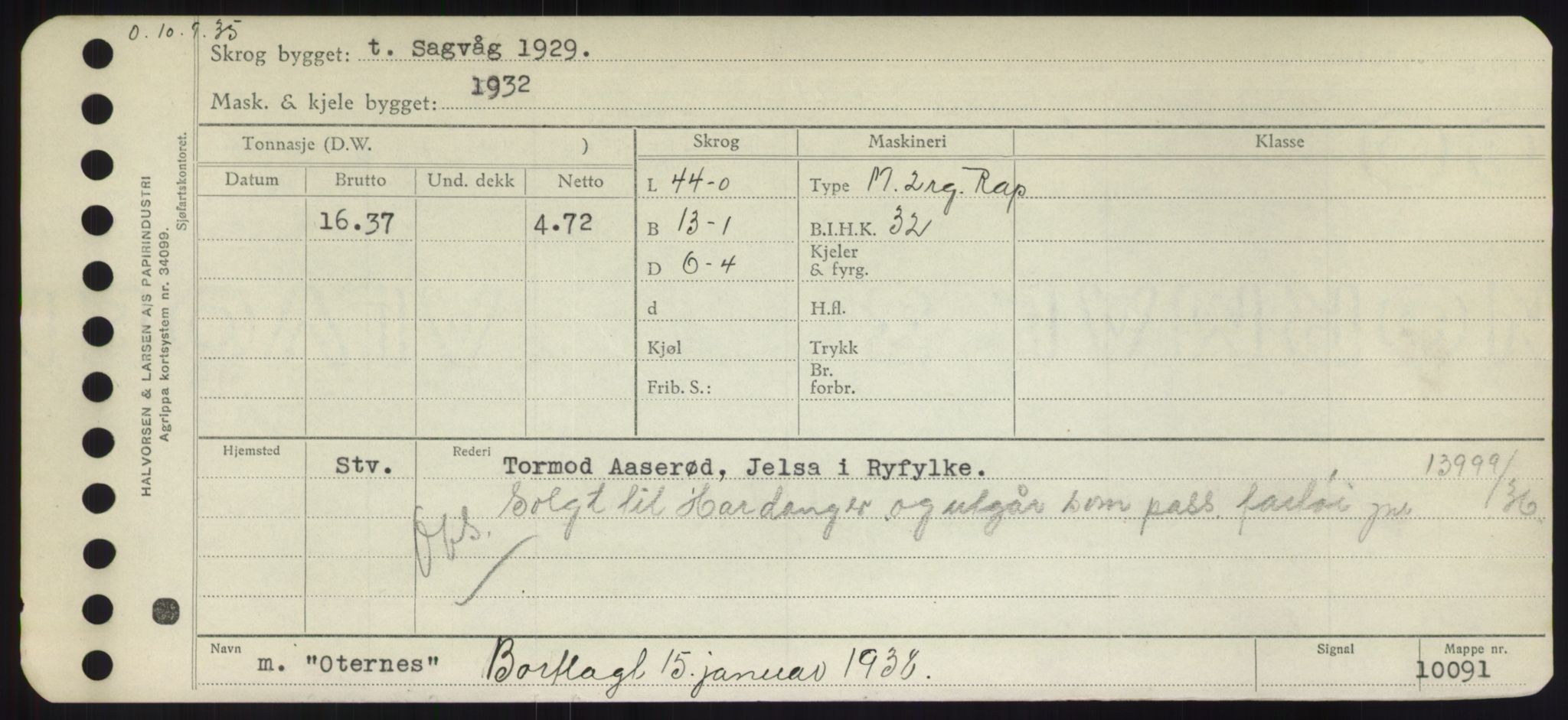 Sjøfartsdirektoratet med forløpere, Skipsmålingen, RA/S-1627/H/Hd/L0028: Fartøy, O, p. 507