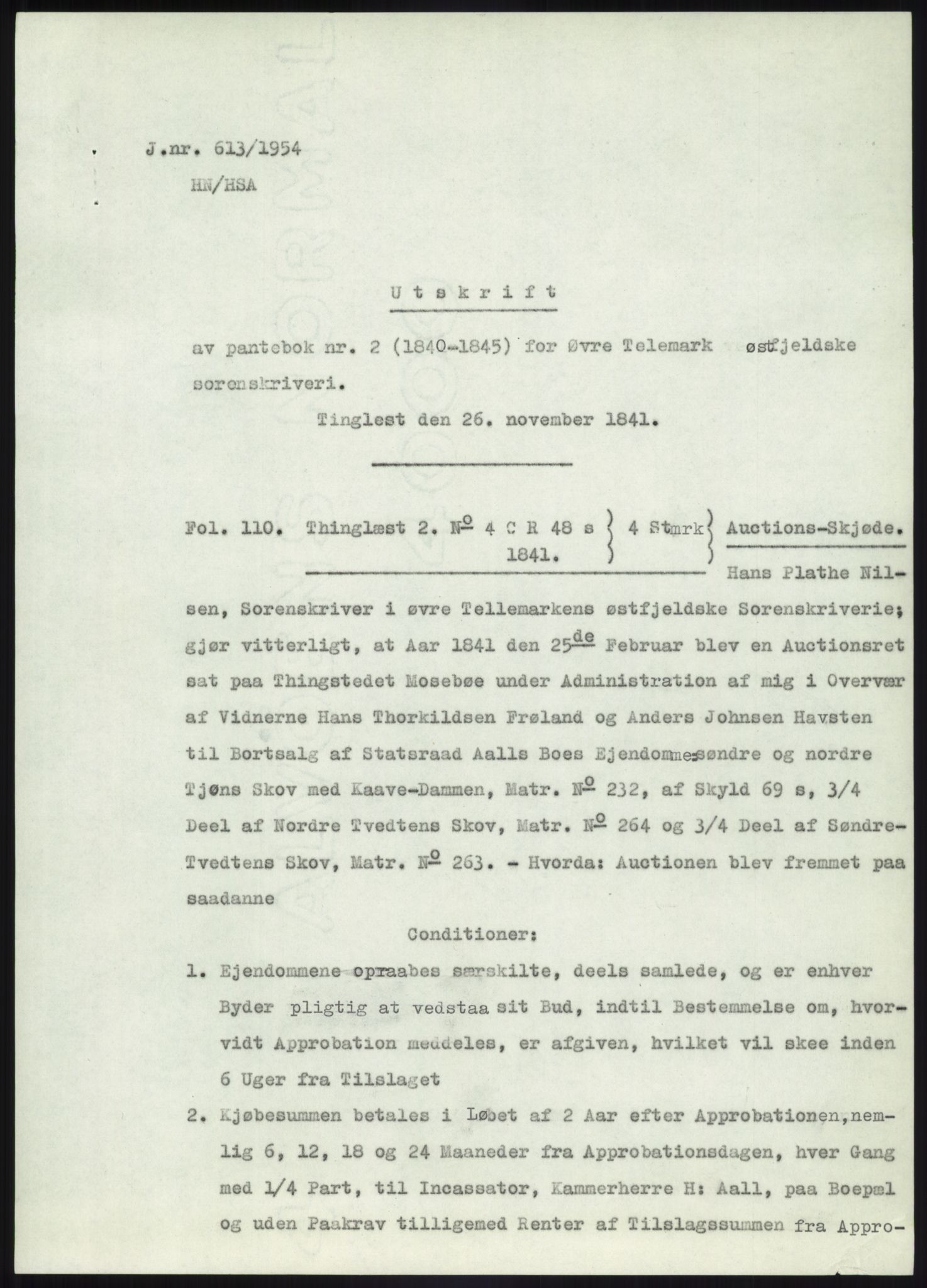 Statsarkivet i Kongsberg, SAKO/A-0001, 1944-1954, p. 261