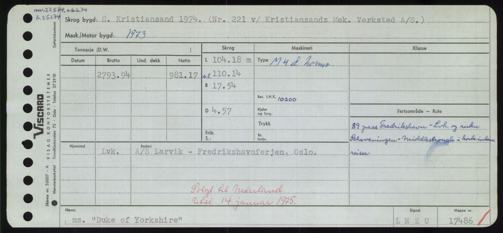 Sjøfartsdirektoratet med forløpere, Skipsmålingen, AV/RA-S-1627/H/Hd/L0008: Fartøy, C-D, p. 693