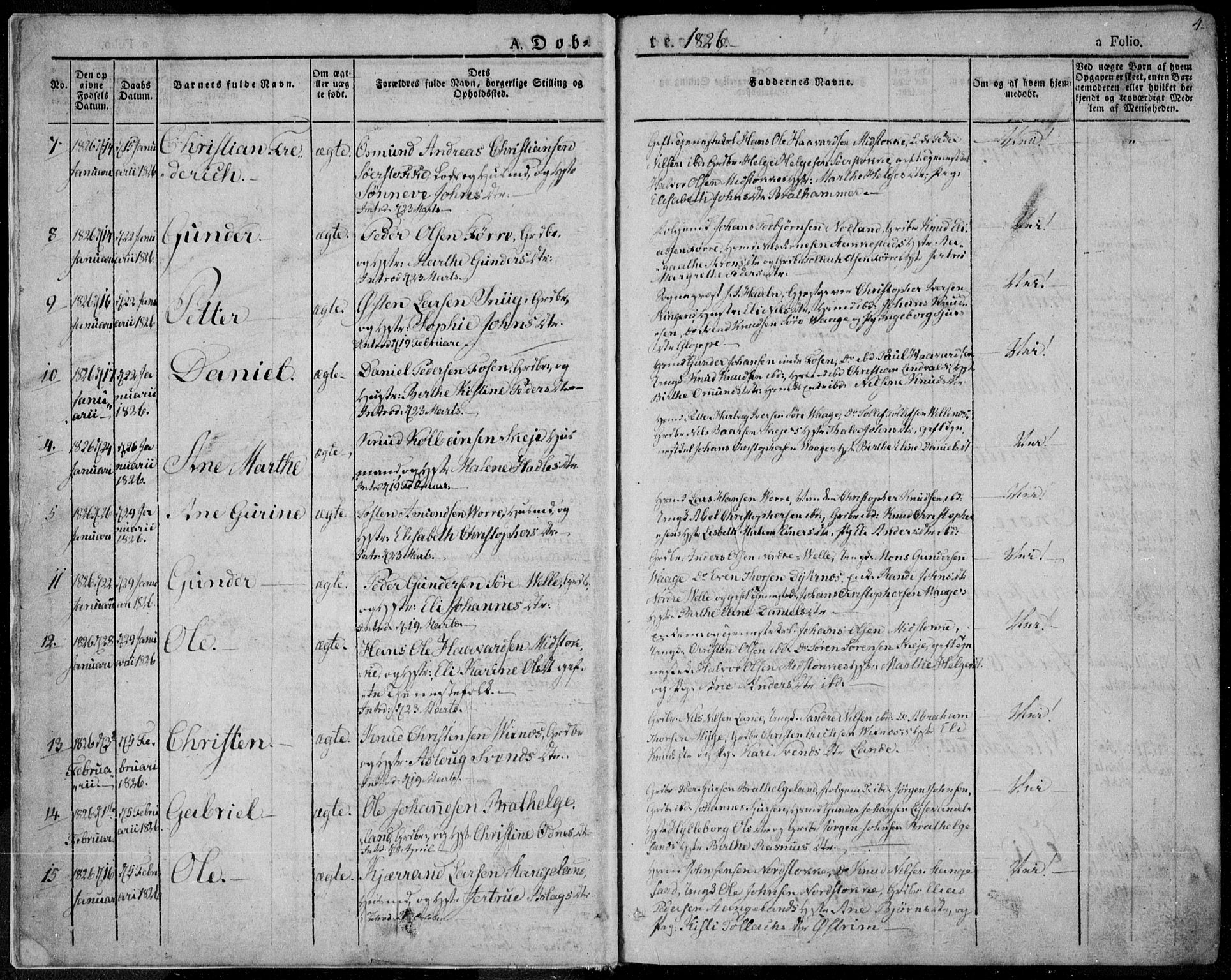 Avaldsnes sokneprestkontor, SAST/A -101851/H/Ha/Haa/L0005: Parish register (official) no. A 5.1, 1825-1841, p. 4