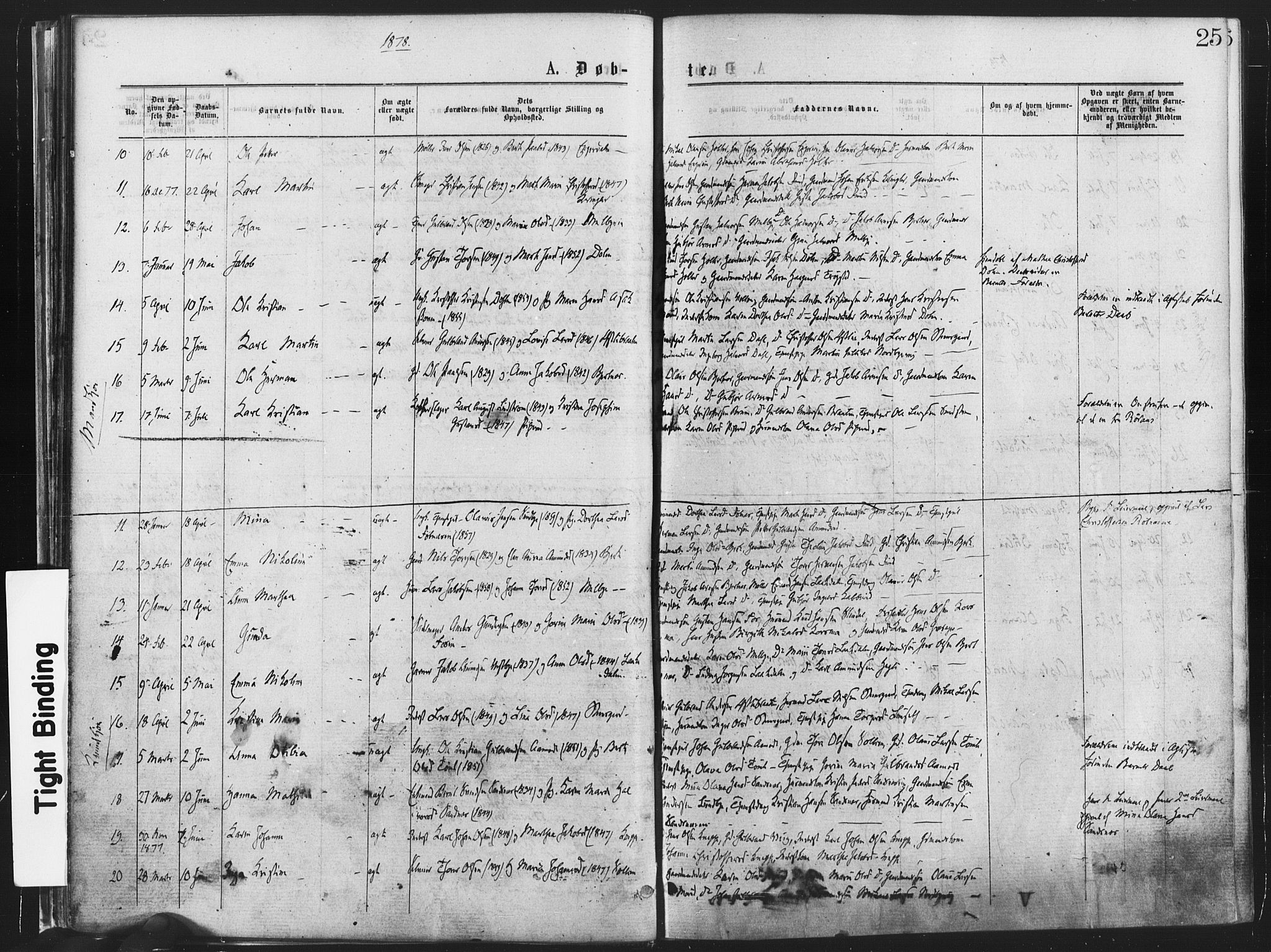 Nannestad prestekontor Kirkebøker, SAO/A-10414a/F/Fa/L0013: Parish register (official) no. I 13, 1873-1880, p. 25