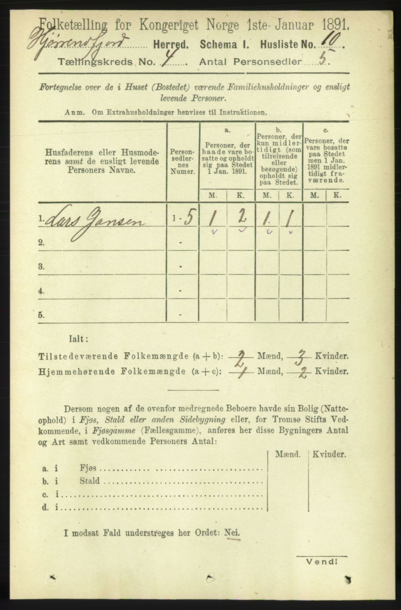 RA, 1891 census for 1522 Hjørundfjord, 1891, p. 649