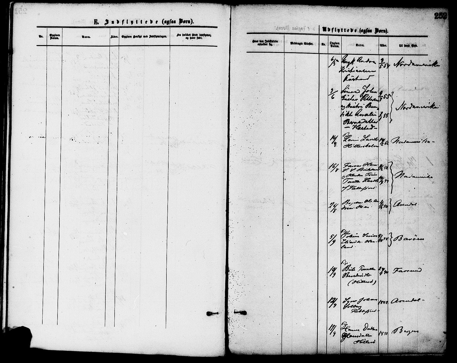 Flekkefjord sokneprestkontor, SAK/1111-0012/F/Fa/Fac/L0007: Parish register (official) no. A 7, 1875-1885, p. 252