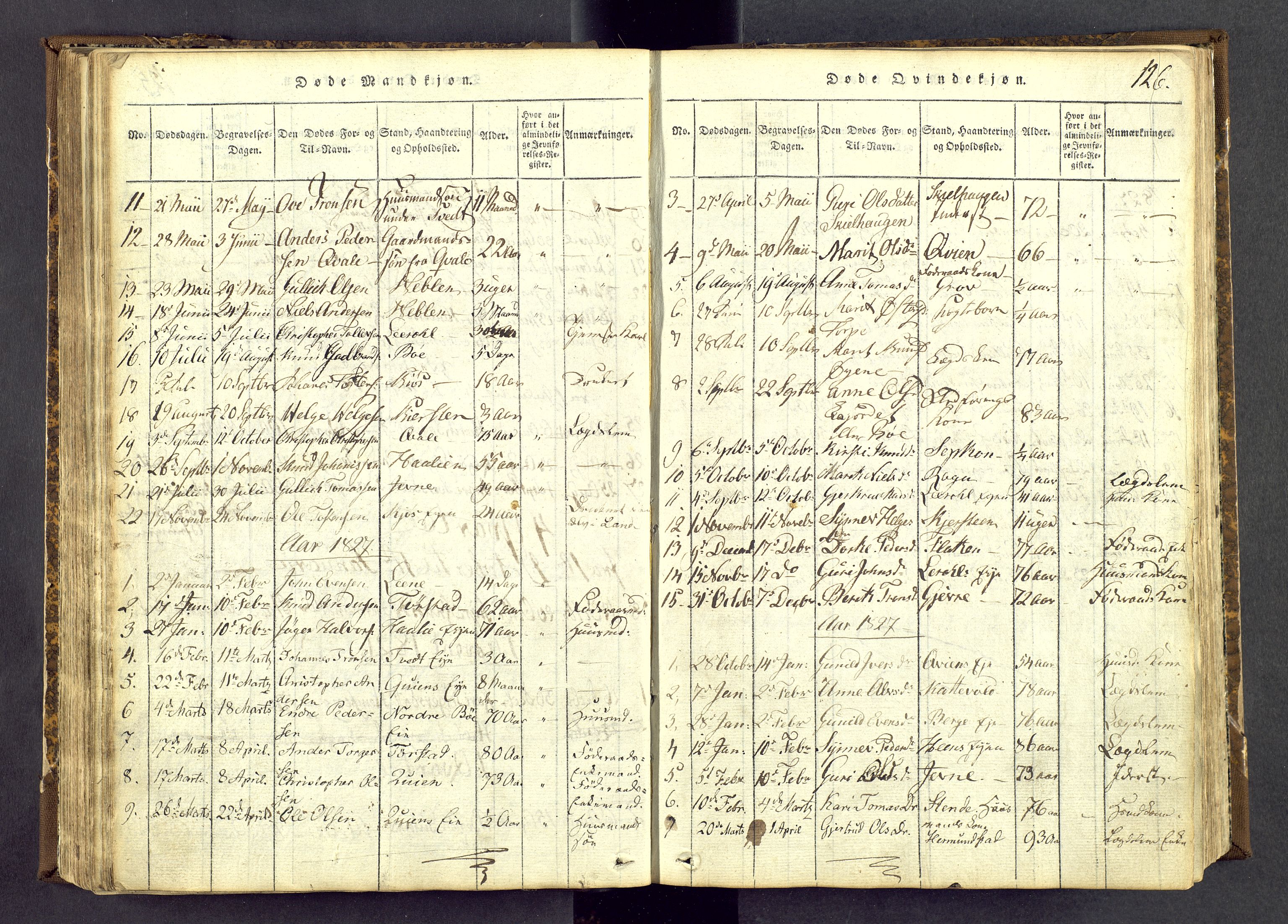 Vang prestekontor, Valdres, SAH/PREST-140/H/Ha/L0004: Parish register (official) no. 4, 1814-1831, p. 126