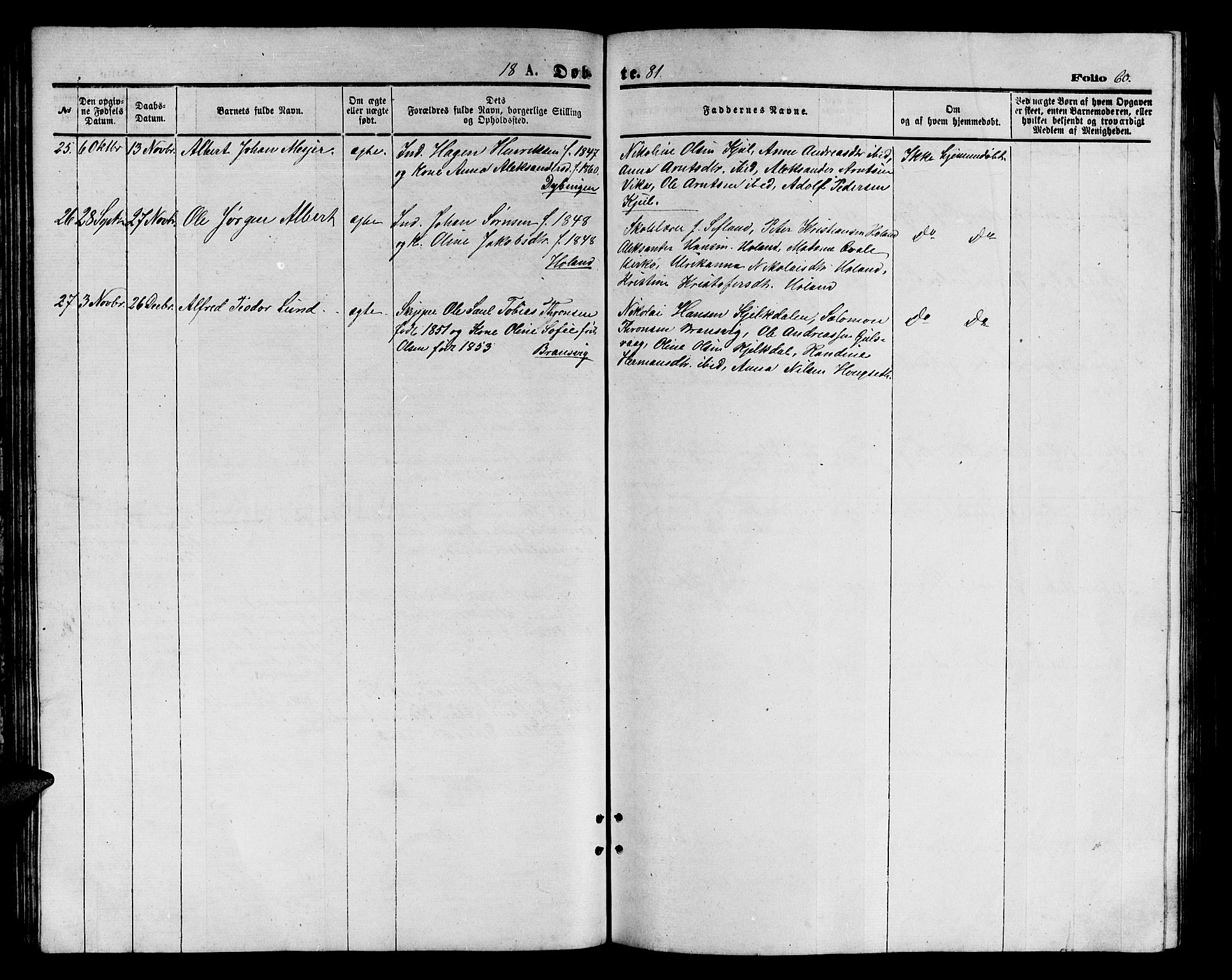 Ministerialprotokoller, klokkerbøker og fødselsregistre - Nordland, AV/SAT-A-1459/816/L0252: Parish register (copy) no. 816C02, 1871-1885, p. 60