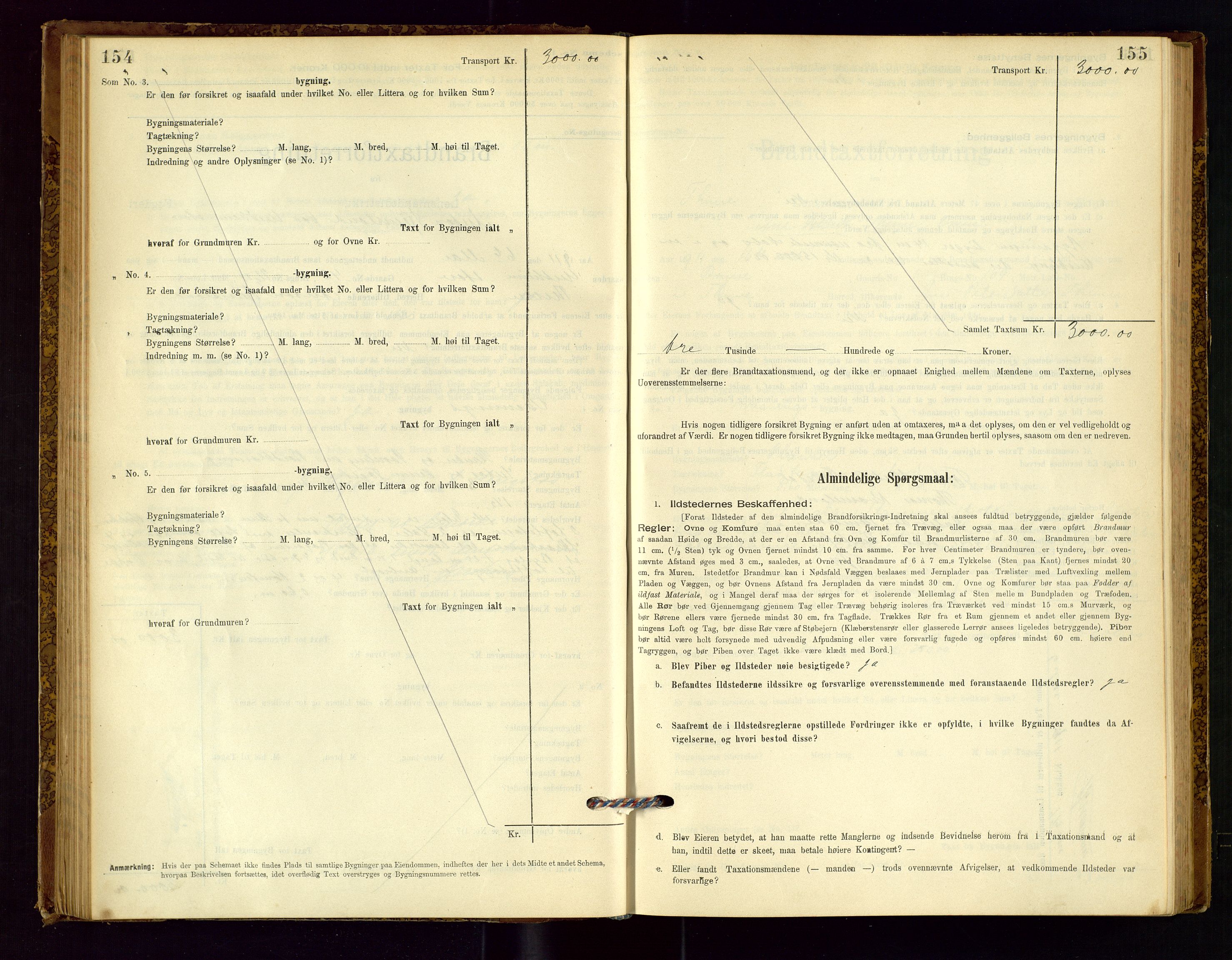 Time lensmannskontor, SAST/A-100420/Gob/L0001: Branntakstprotokoll, 1896-1914, p. 154-155