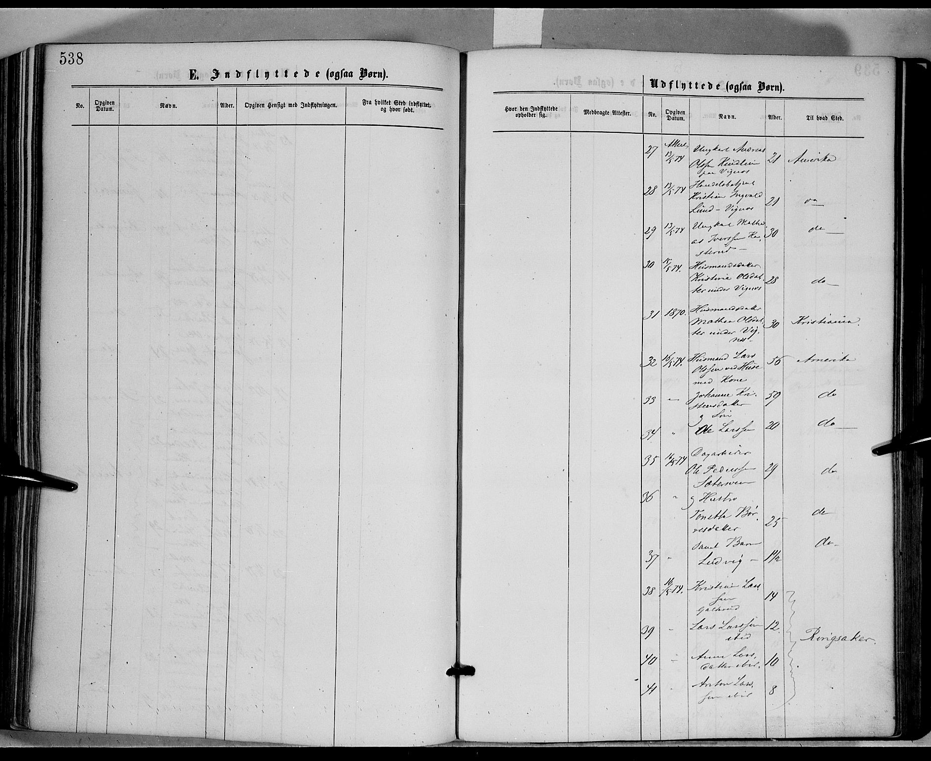 Fåberg prestekontor, AV/SAH-PREST-086/H/Ha/Haa/L0007: Parish register (official) no. 7, 1868-1878, p. 538