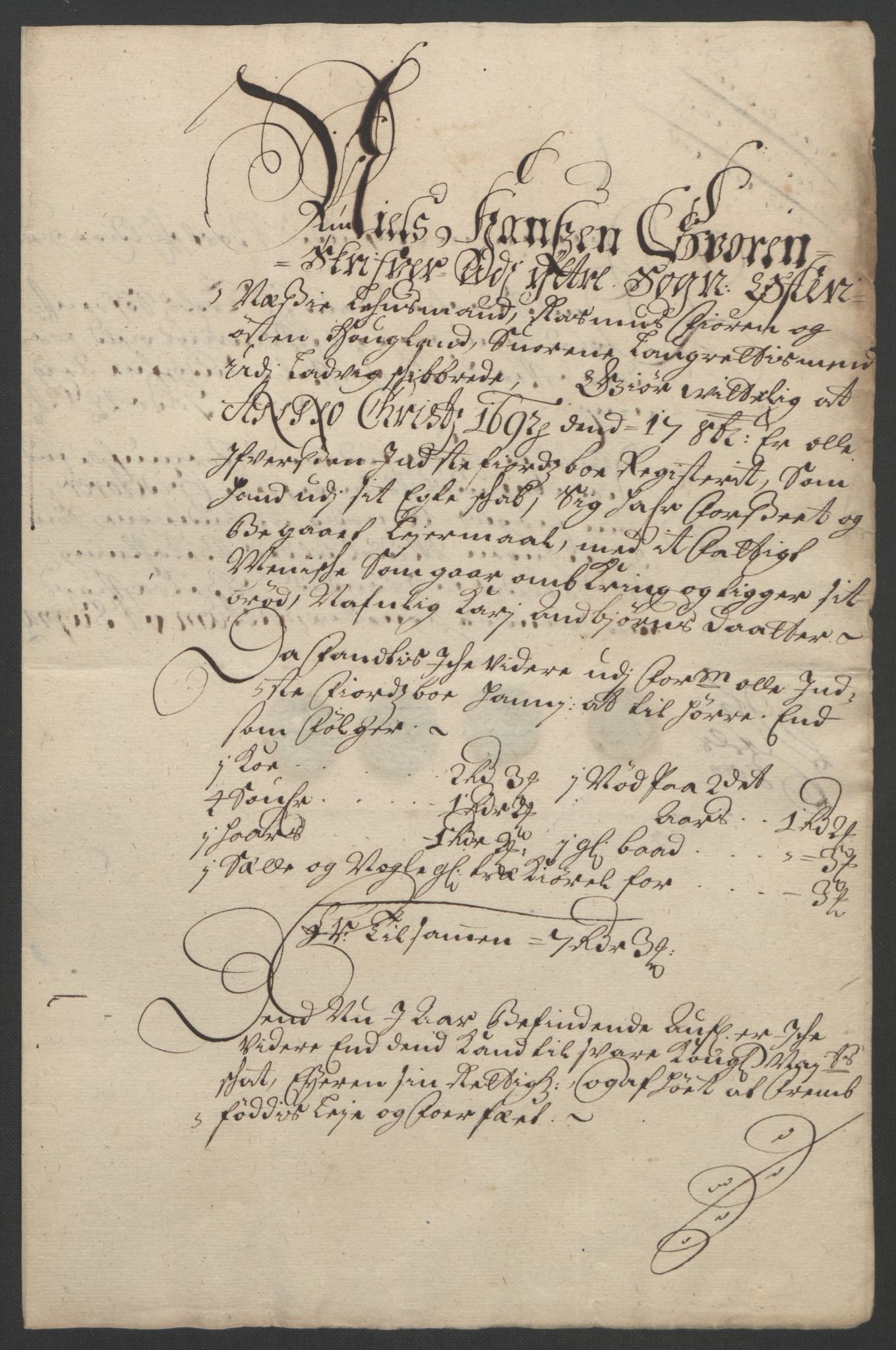 Rentekammeret inntil 1814, Reviderte regnskaper, Fogderegnskap, AV/RA-EA-4092/R52/L3306: Fogderegnskap Sogn, 1691-1692, p. 371