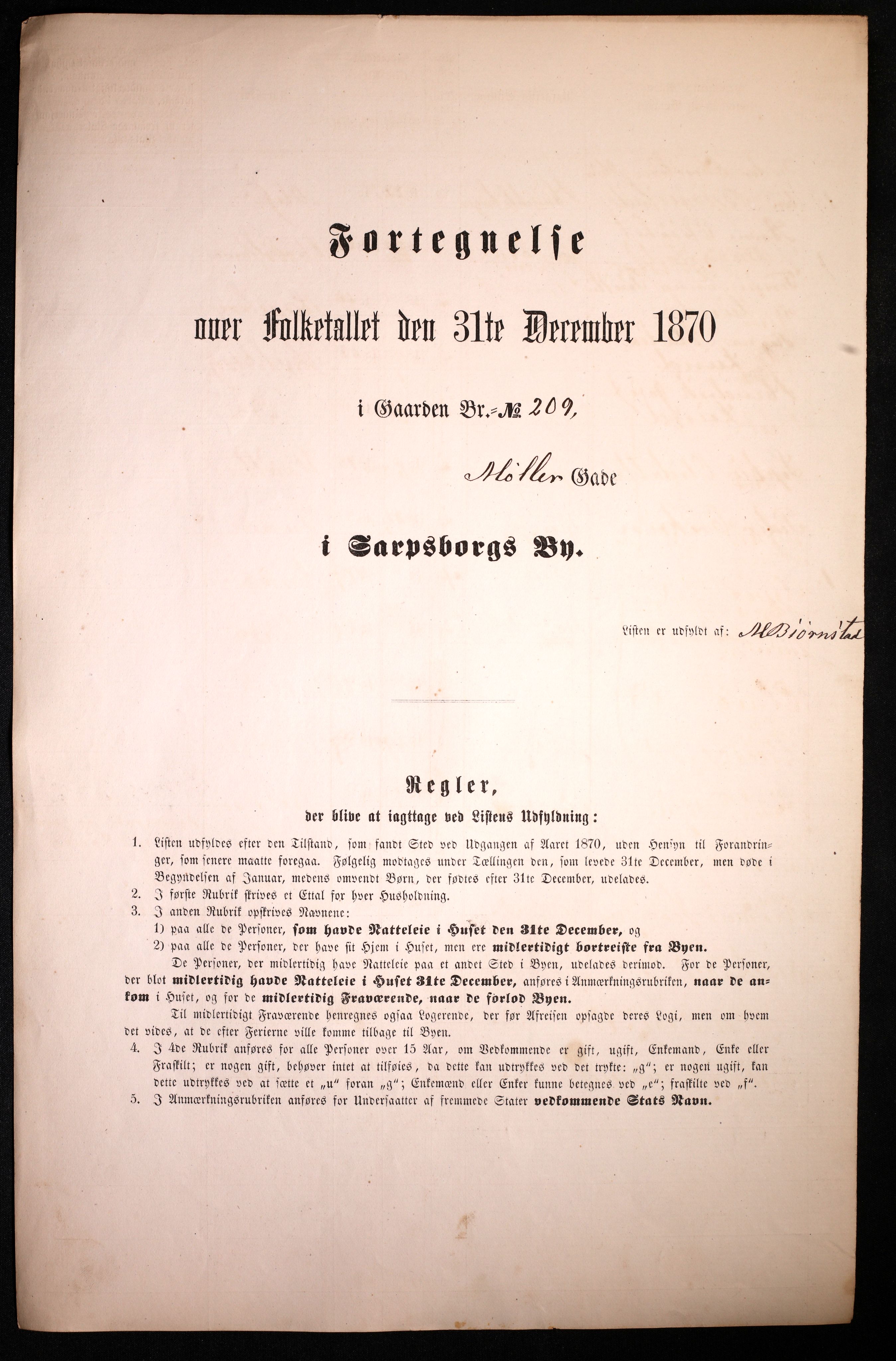 RA, 1870 census for 0102 Sarpsborg, 1870, p. 29