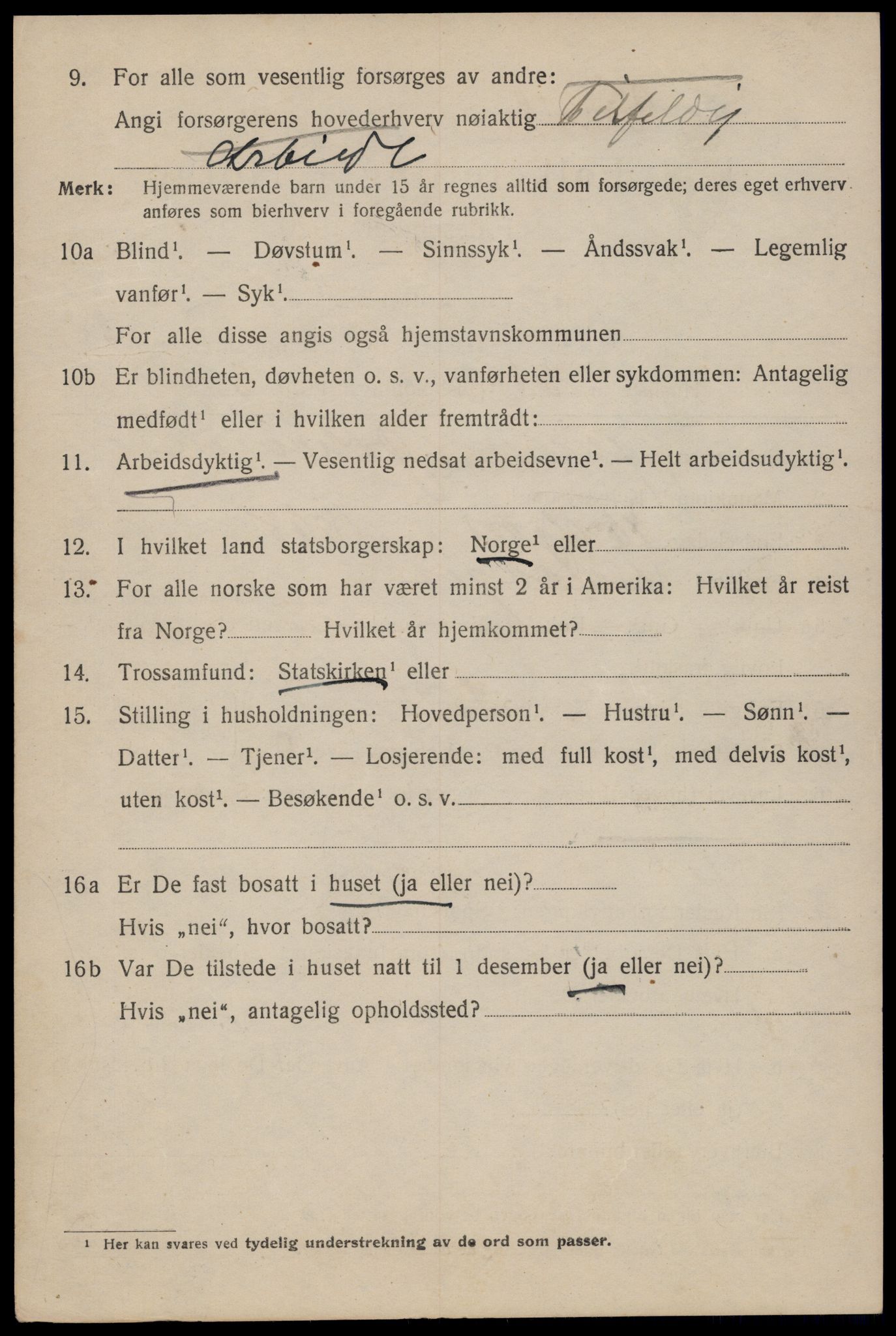 SAT, 1920 census for Trondheim, 1920, p. 132681