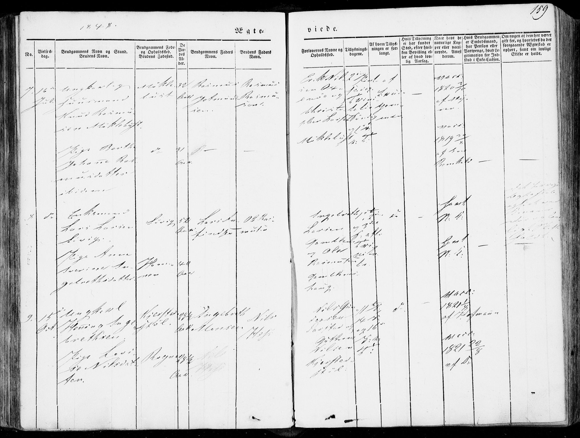 Ministerialprotokoller, klokkerbøker og fødselsregistre - Møre og Romsdal, AV/SAT-A-1454/536/L0497: Parish register (official) no. 536A06, 1845-1865, p. 159