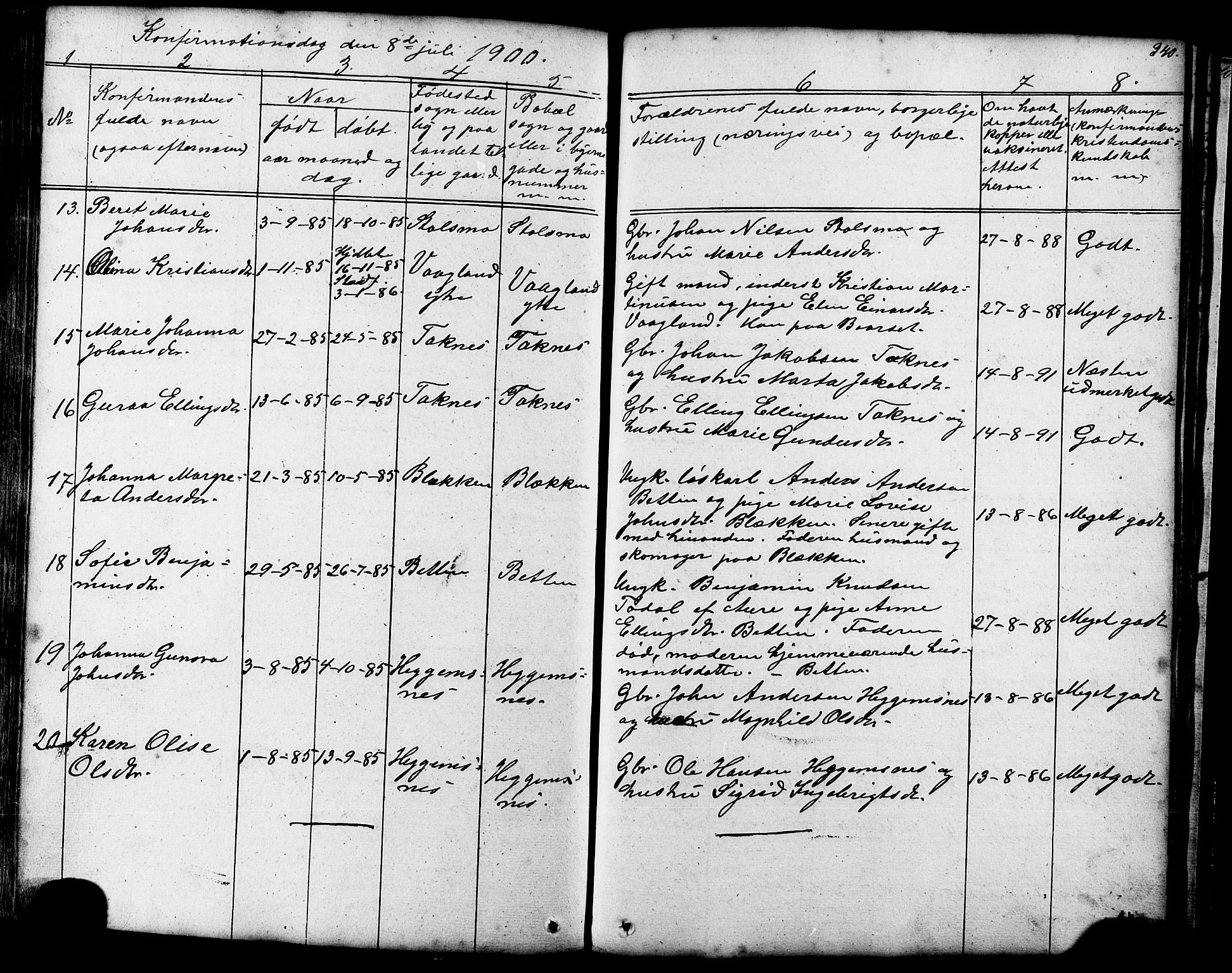 Ministerialprotokoller, klokkerbøker og fødselsregistre - Møre og Romsdal, AV/SAT-A-1454/576/L0890: Parish register (copy) no. 576C01, 1837-1908, p. 340