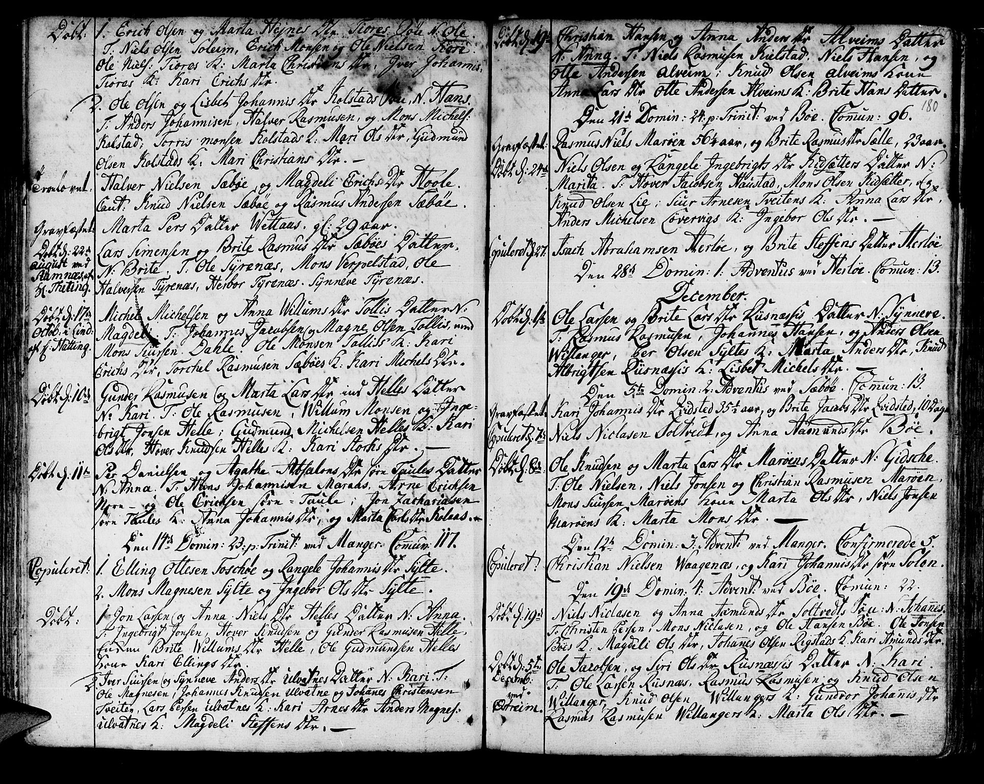 Manger sokneprestembete, AV/SAB-A-76801/H/Haa: Parish register (official) no. A 1, 1759-1791, p. 180