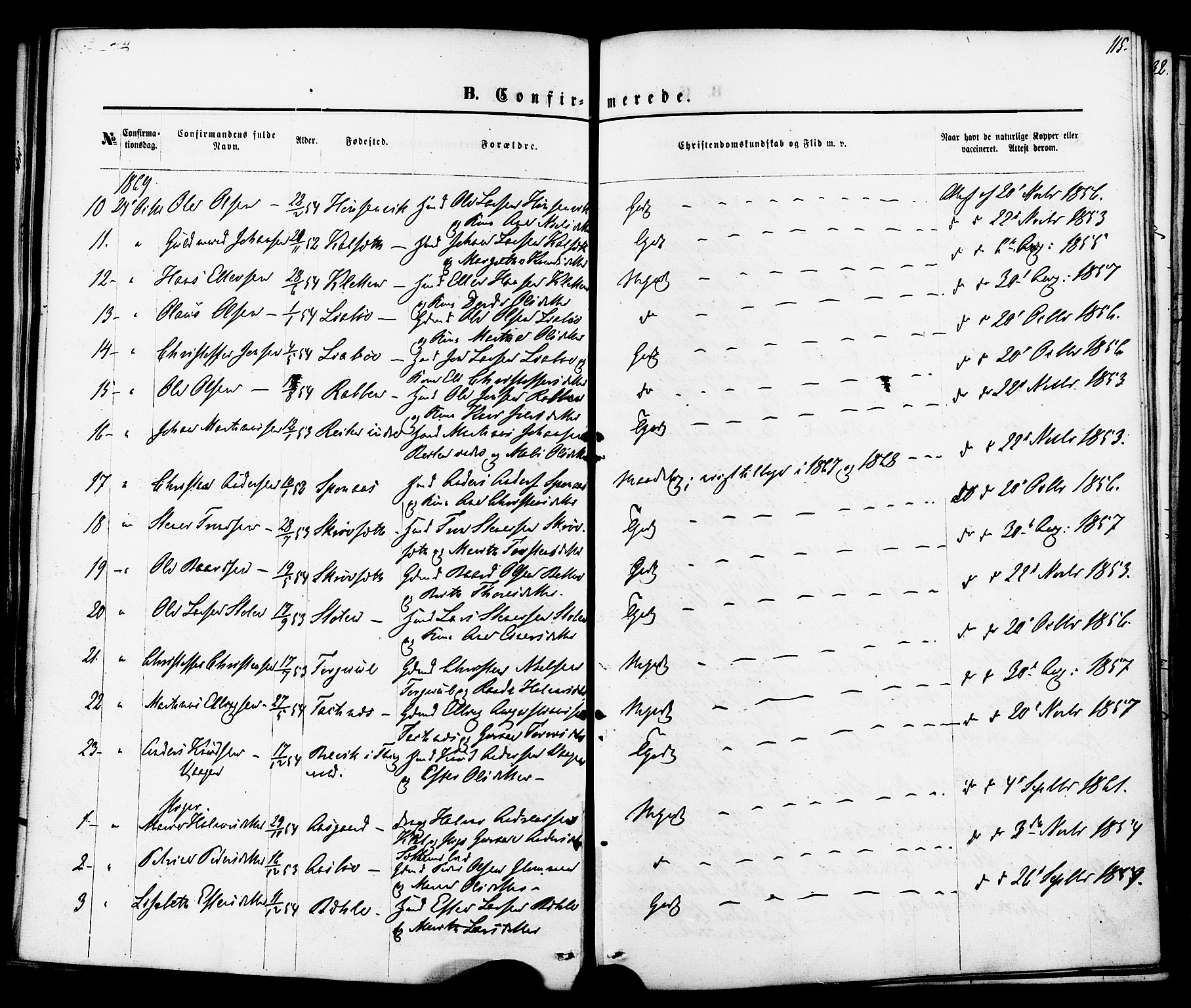 Ministerialprotokoller, klokkerbøker og fødselsregistre - Møre og Romsdal, AV/SAT-A-1454/576/L0884: Parish register (official) no. 576A02, 1865-1879, p. 115