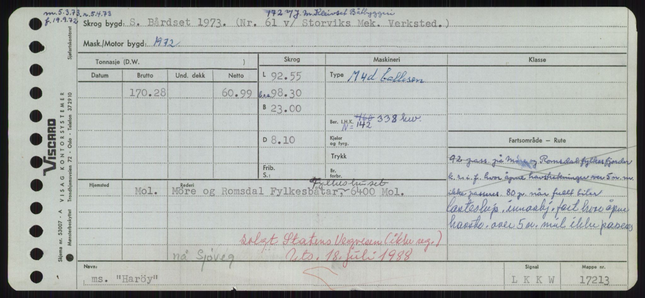 Sjøfartsdirektoratet med forløpere, Skipsmålingen, AV/RA-S-1627/H/Ha/L0002/0002: Fartøy, Eik-Hill / Fartøy, G-Hill, p. 531