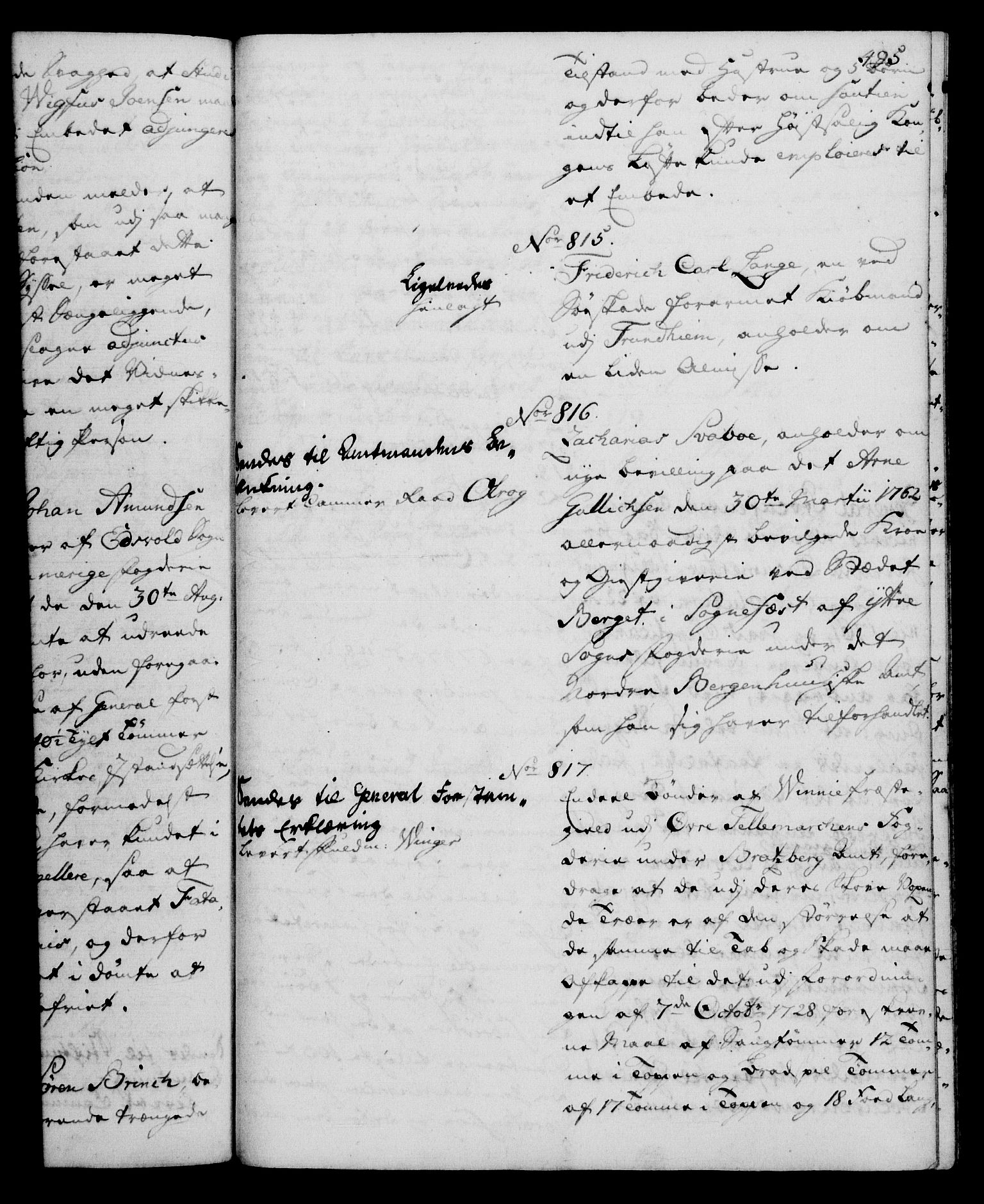 Rentekammeret, Kammerkanselliet, AV/RA-EA-3111/G/Gh/Gha/L0035: Norsk ekstraktmemorialprotokoll (merket RK 53.80), 1759-1771, p. 495