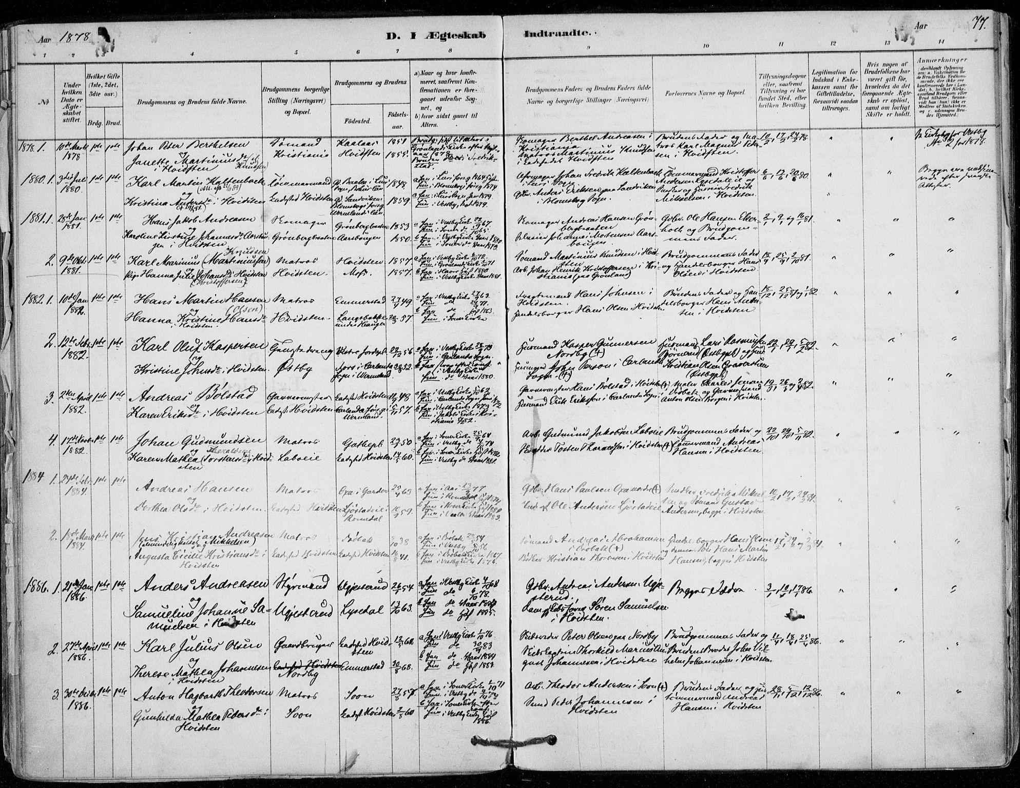 Vestby prestekontor Kirkebøker, SAO/A-10893/F/Fd/L0001: Parish register (official) no. IV 1, 1878-1945, p. 77