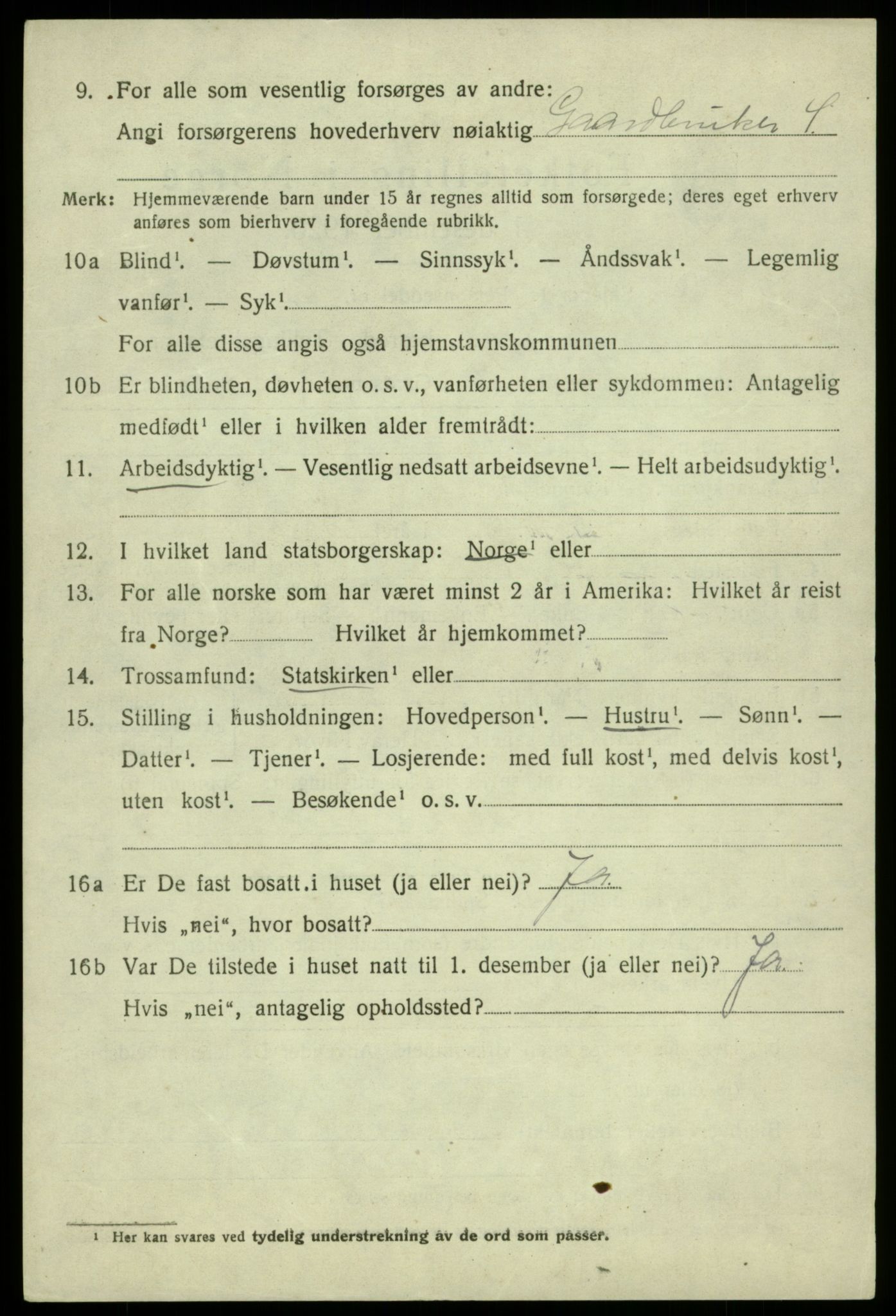 SAB, 1920 census for Jondal, 1920, p. 3735