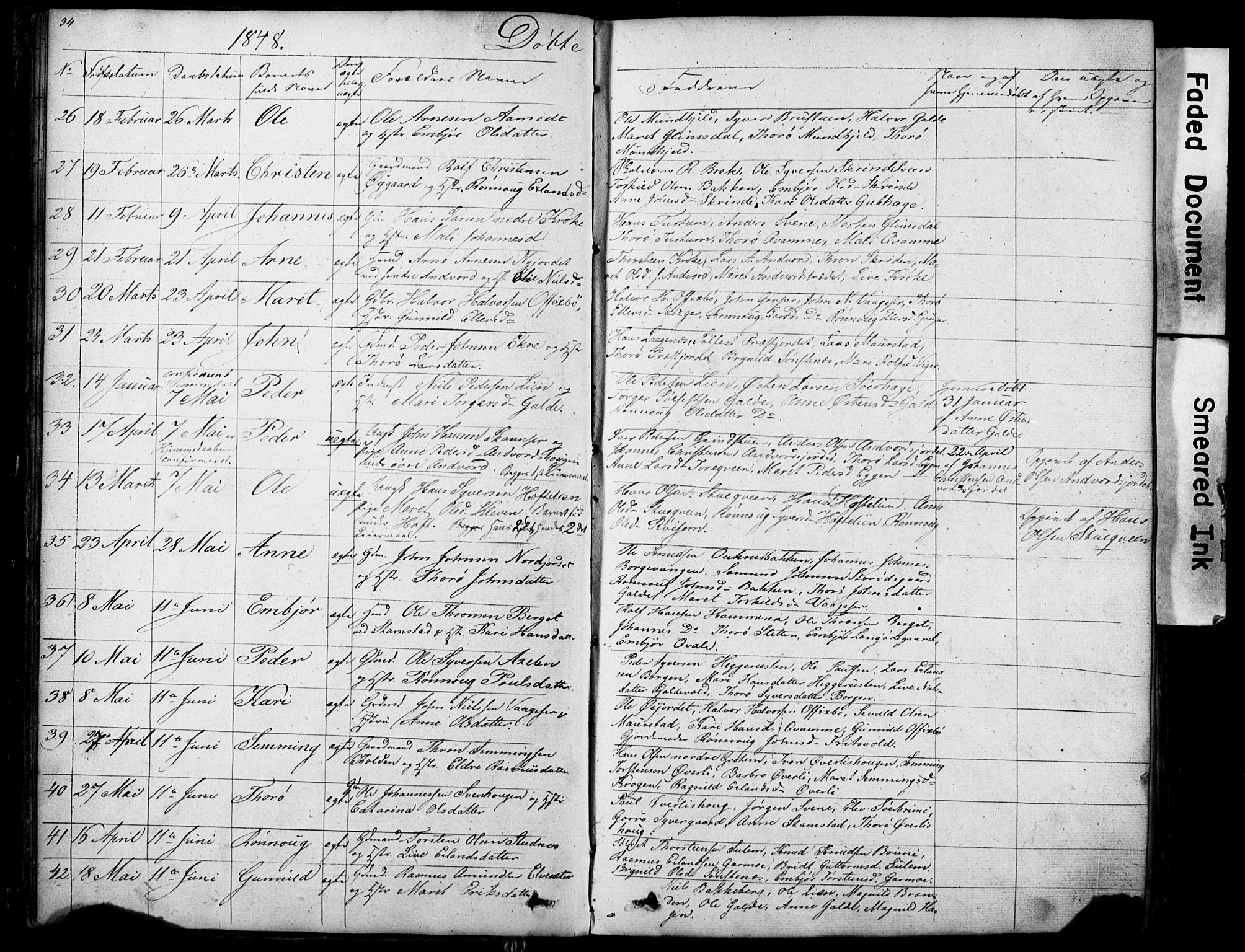 Lom prestekontor, AV/SAH-PREST-070/L/L0012: Parish register (copy) no. 12, 1845-1873, p. 34-35