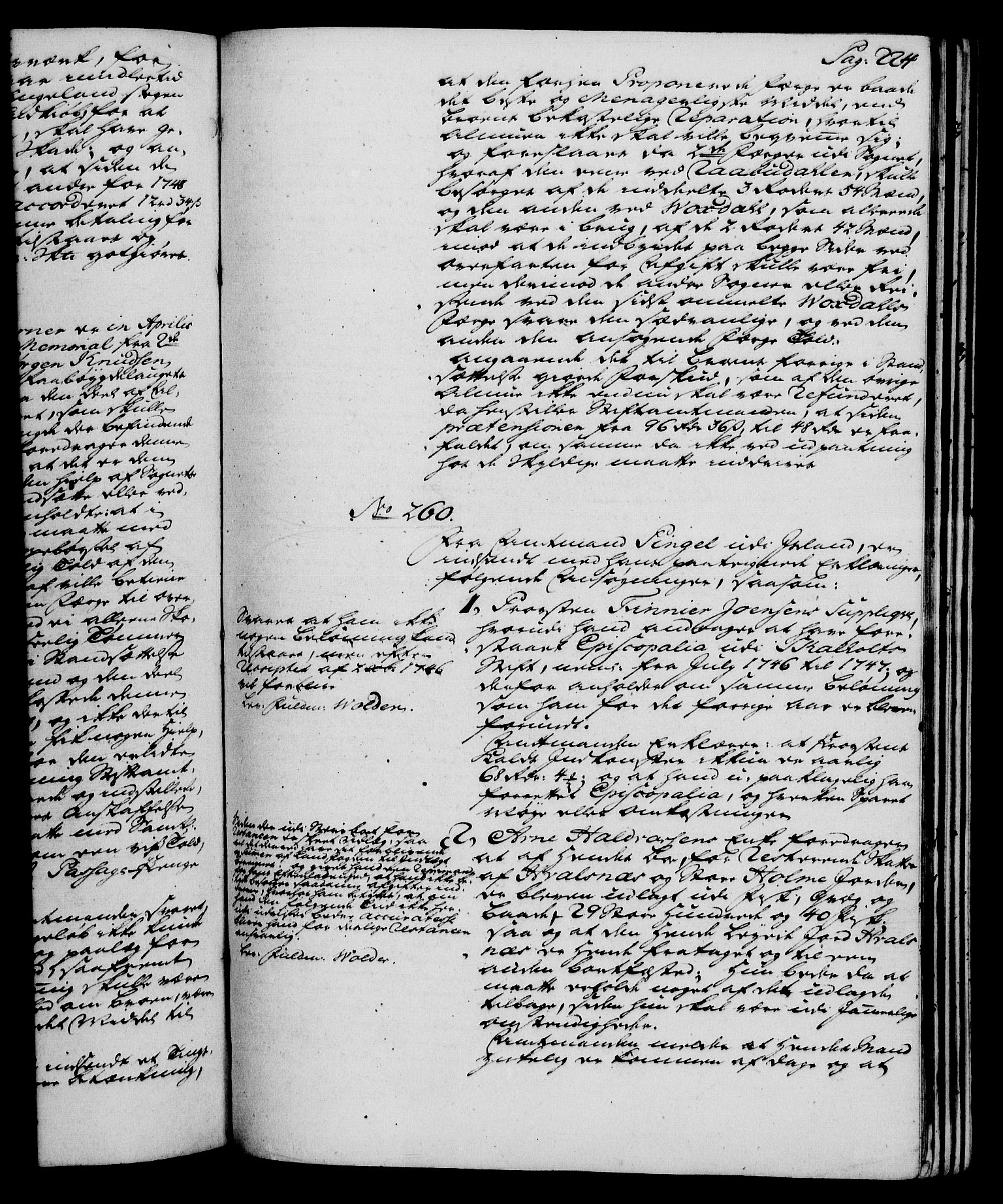 Rentekammeret, Kammerkanselliet, RA/EA-3111/G/Gh/Gha/L0029: Norsk ekstraktmemorialprotokoll (merket RK 53.74), 1748-1749, p. 224