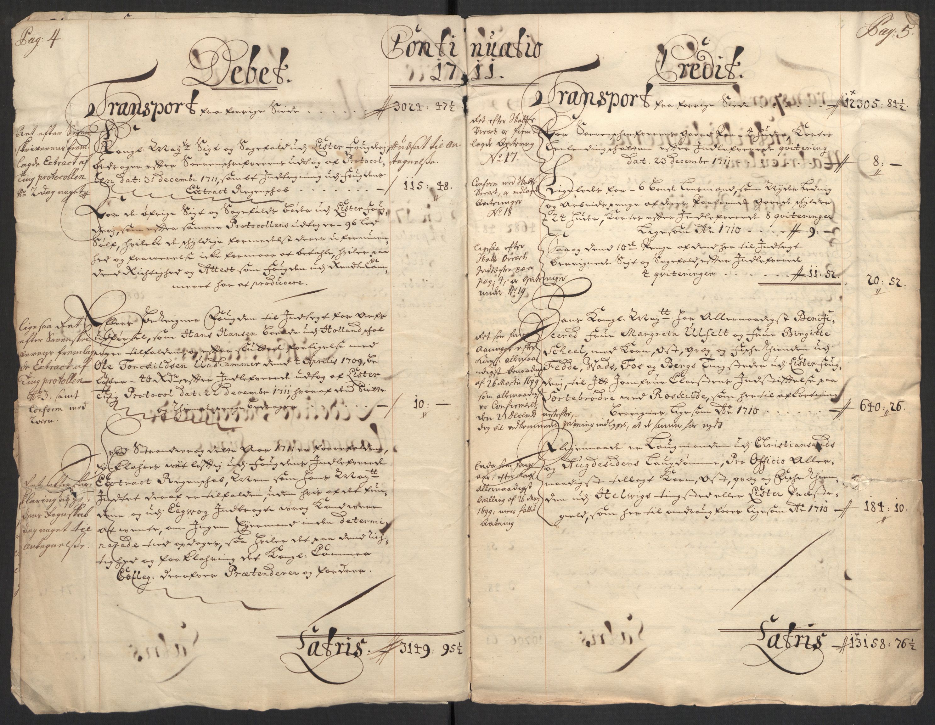 Rentekammeret inntil 1814, Reviderte regnskaper, Fogderegnskap, AV/RA-EA-4092/R43/L2554: Fogderegnskap Lista og Mandal, 1711, p. 5