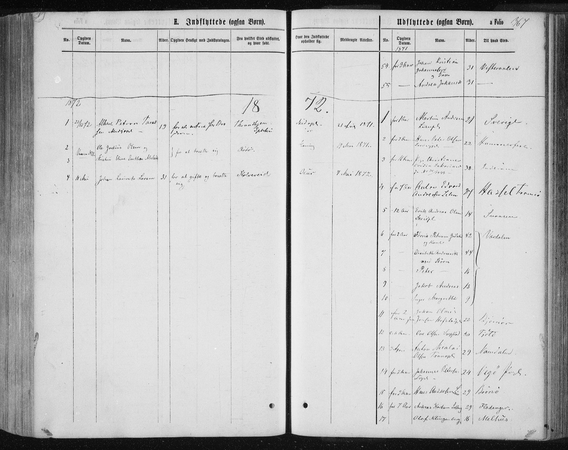 Ministerialprotokoller, klokkerbøker og fødselsregistre - Nord-Trøndelag, SAT/A-1458/735/L0345: Parish register (official) no. 735A08 /1, 1863-1872, p. 367