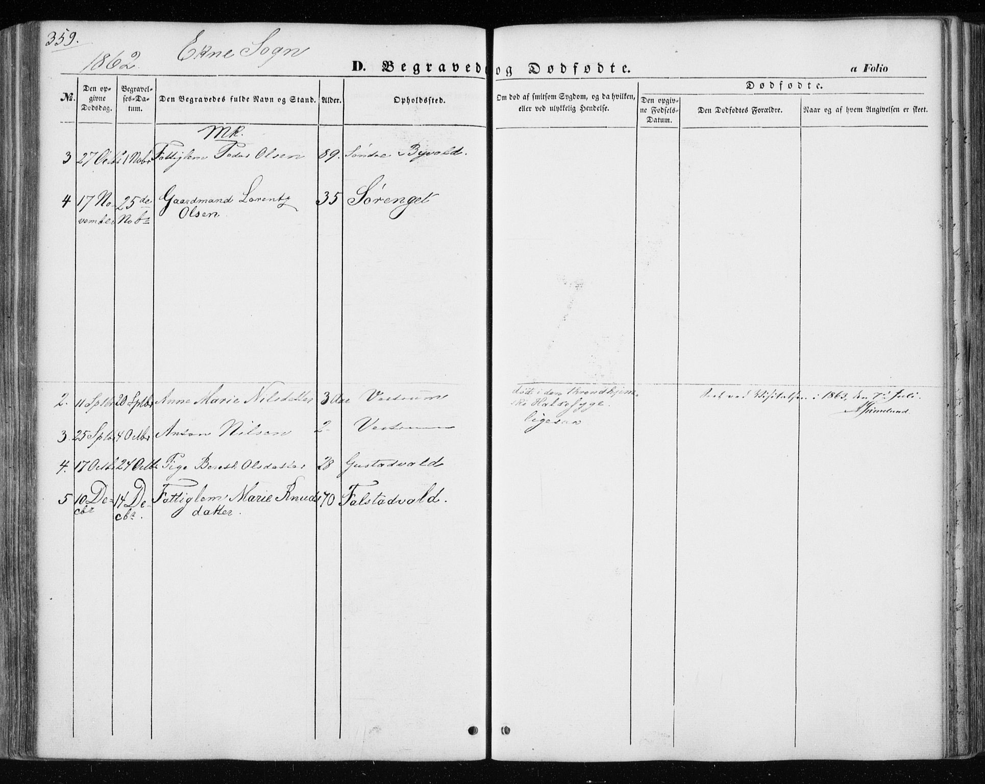 Ministerialprotokoller, klokkerbøker og fødselsregistre - Nord-Trøndelag, AV/SAT-A-1458/717/L0154: Parish register (official) no. 717A07 /3, 1850-1862, p. 359