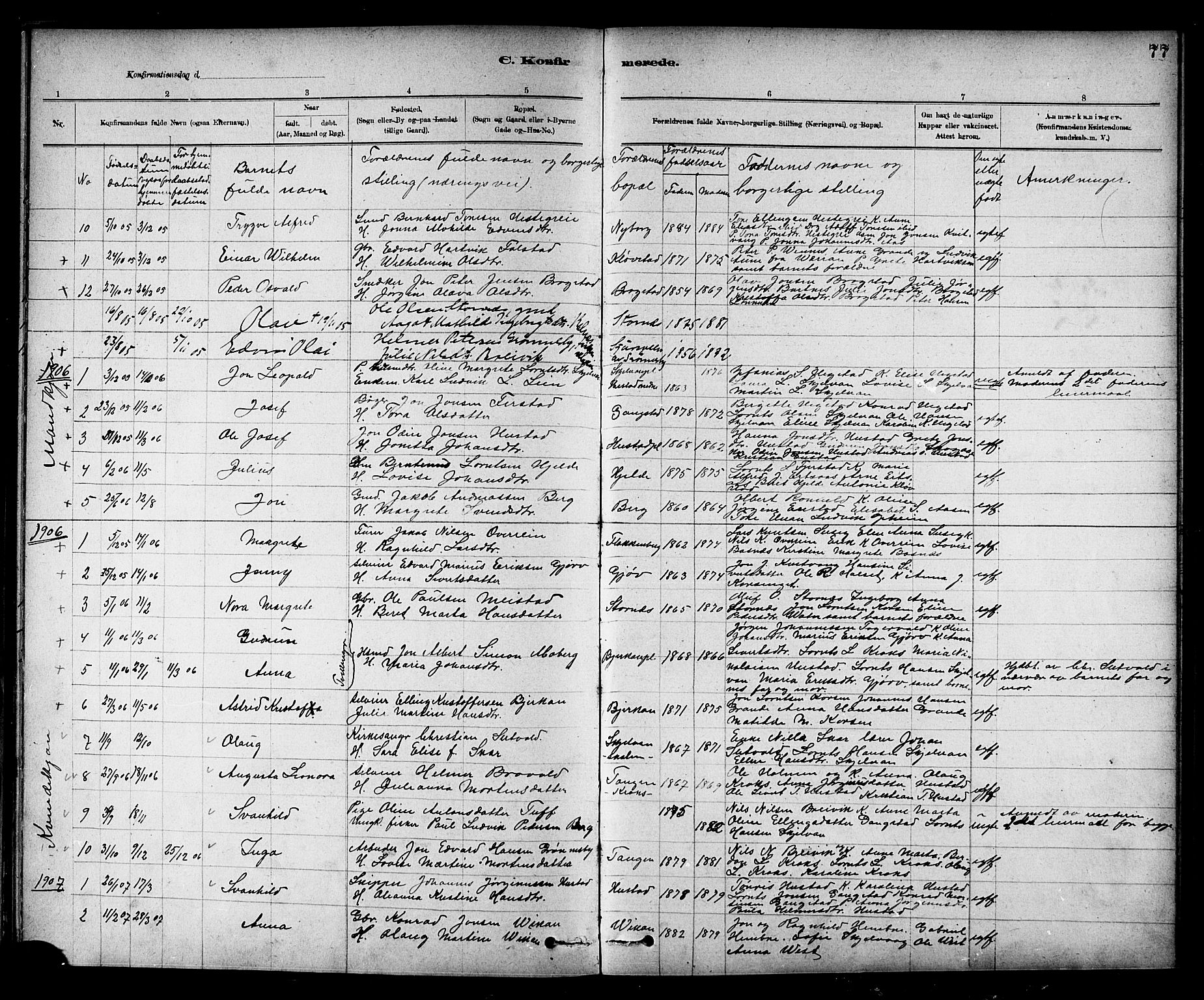 Ministerialprotokoller, klokkerbøker og fødselsregistre - Nord-Trøndelag, SAT/A-1458/732/L0318: Parish register (copy) no. 732C02, 1881-1911, p. 77