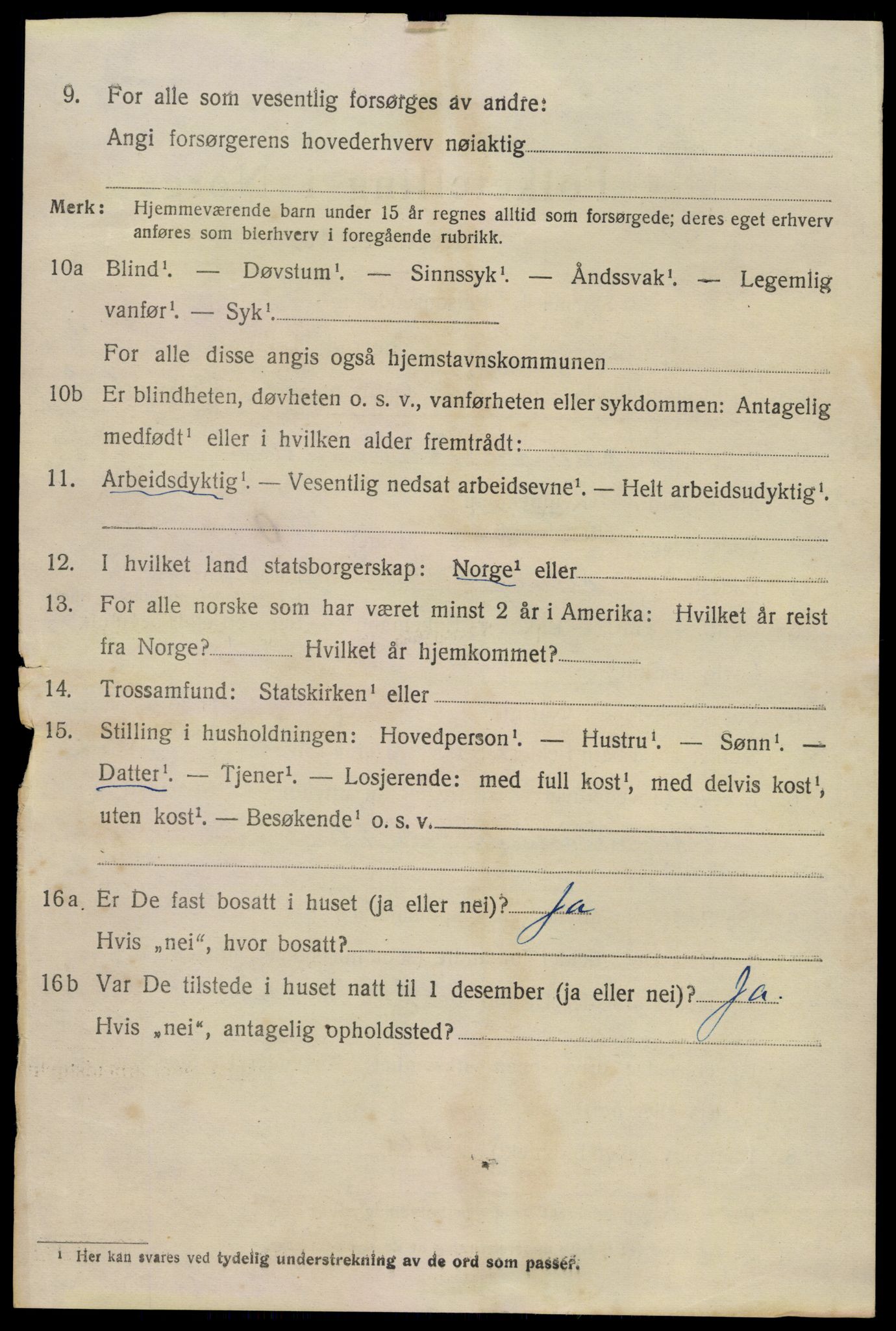 SAKO, 1920 census for Tjølling, 1920, p. 7524
