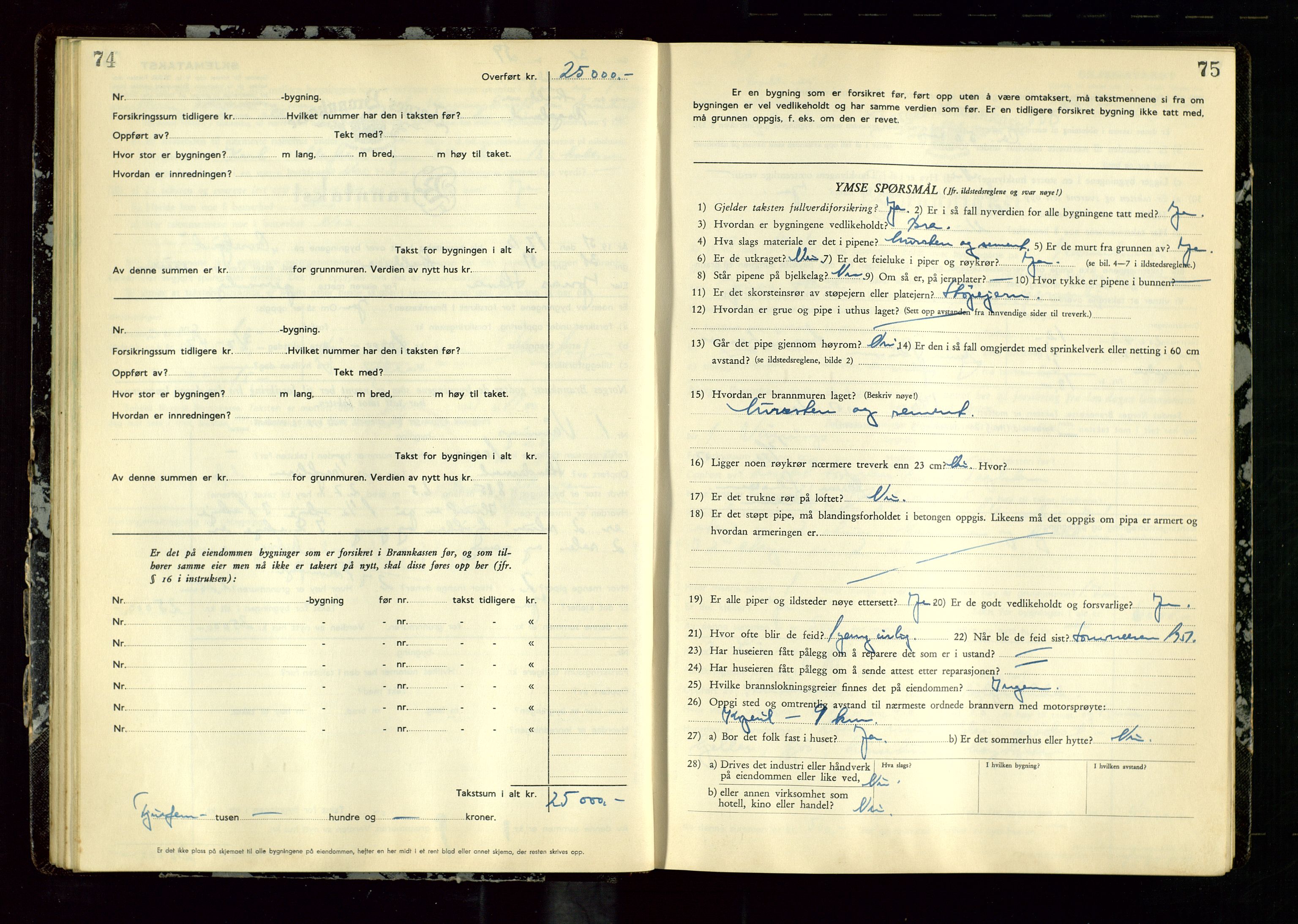 Avaldsnes lensmannskontor, AV/SAST-A-100286/Gob/L0003: "Branntakstprotokoll for Avaldsnes lensmannsdistrikt ", 1950-1952, p. 74-75