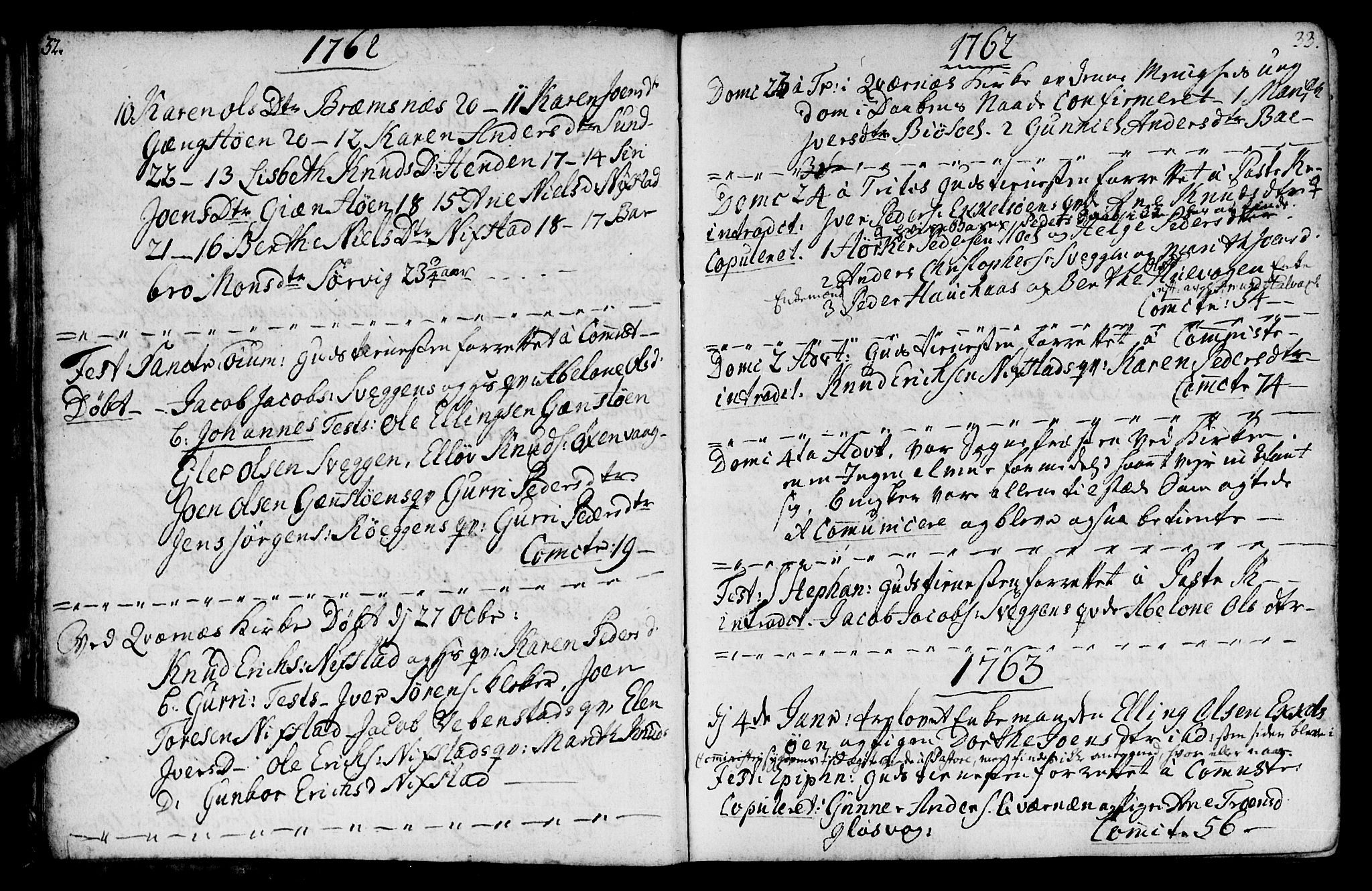 Ministerialprotokoller, klokkerbøker og fødselsregistre - Møre og Romsdal, SAT/A-1454/569/L0816: Parish register (official) no. 569A02, 1759-1805, p. 32-33