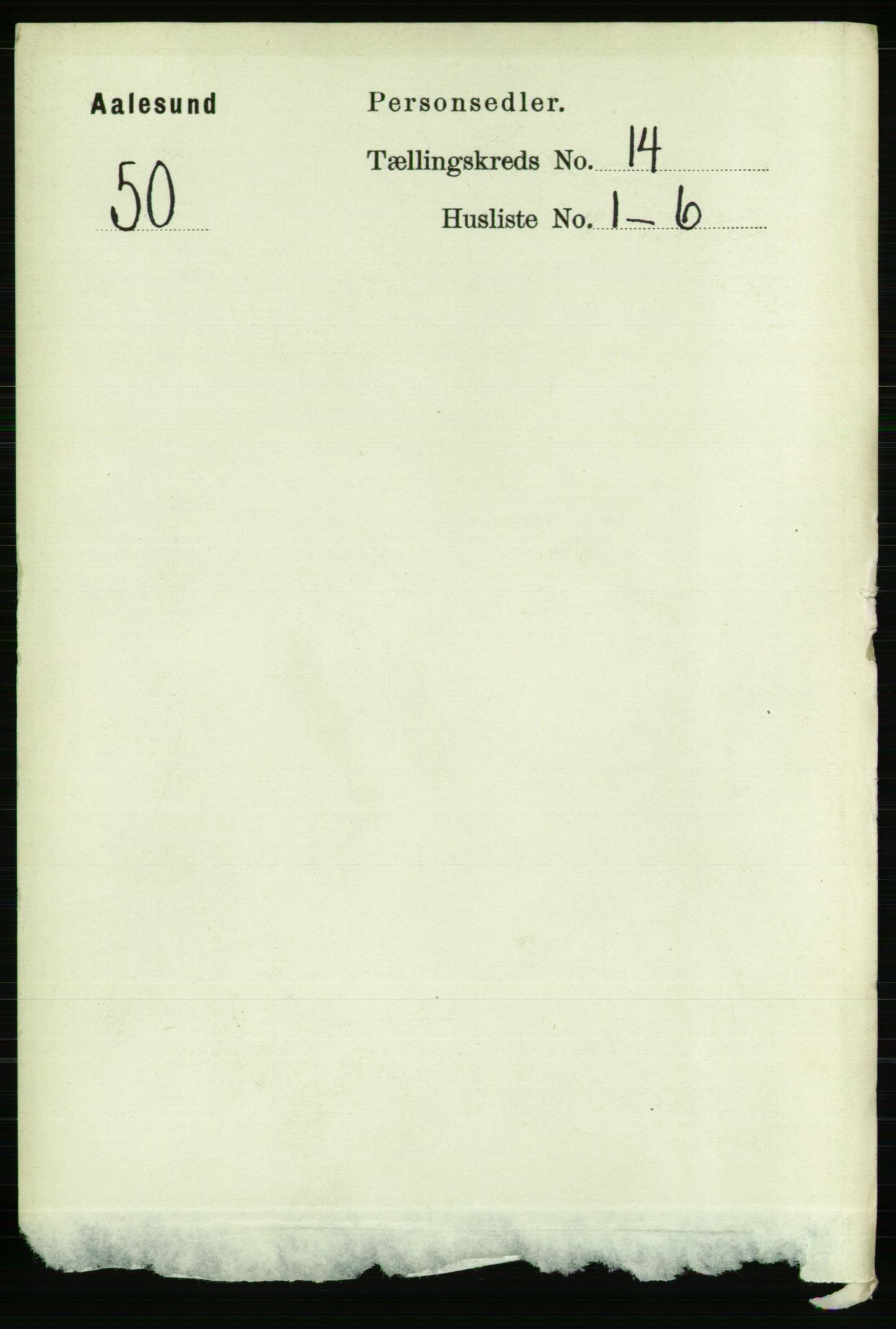 RA, 1891 census for 1501 Ålesund, 1891, p. 8279