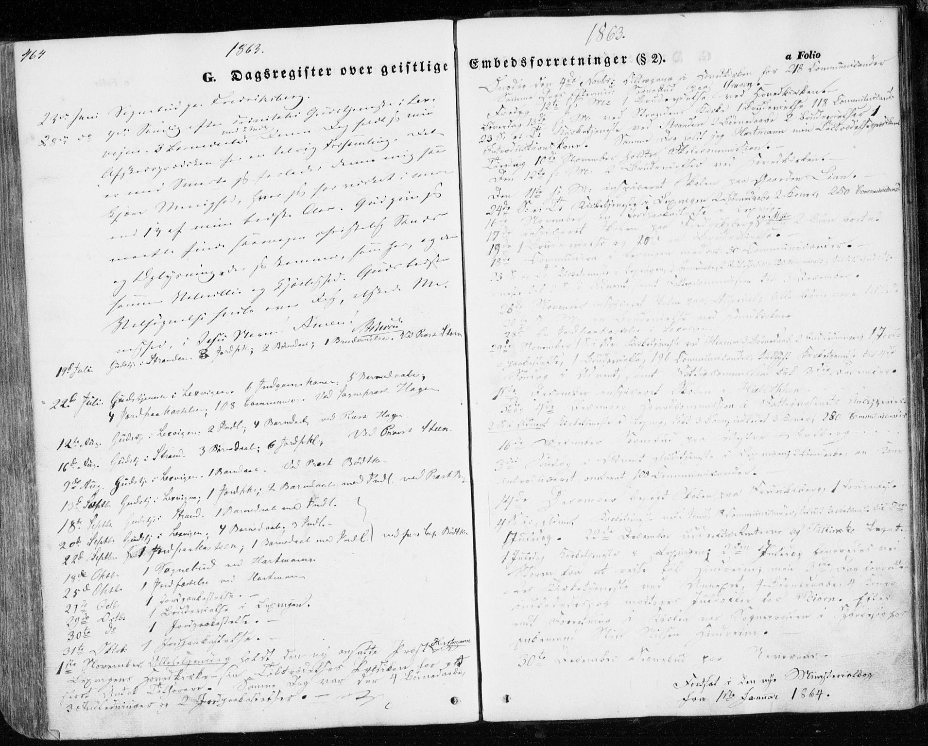 Ministerialprotokoller, klokkerbøker og fødselsregistre - Nord-Trøndelag, AV/SAT-A-1458/701/L0008: Parish register (official) no. 701A08 /1, 1854-1863, p. 464