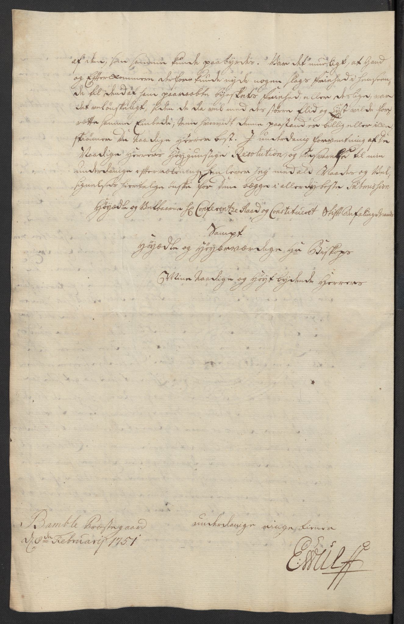 Kristiania tukthus, AV/SAO-A-10644/A/Ad/Adb/L0011: Innkomne skriv, rapporter og regnskap, 1742-1783, p. 320