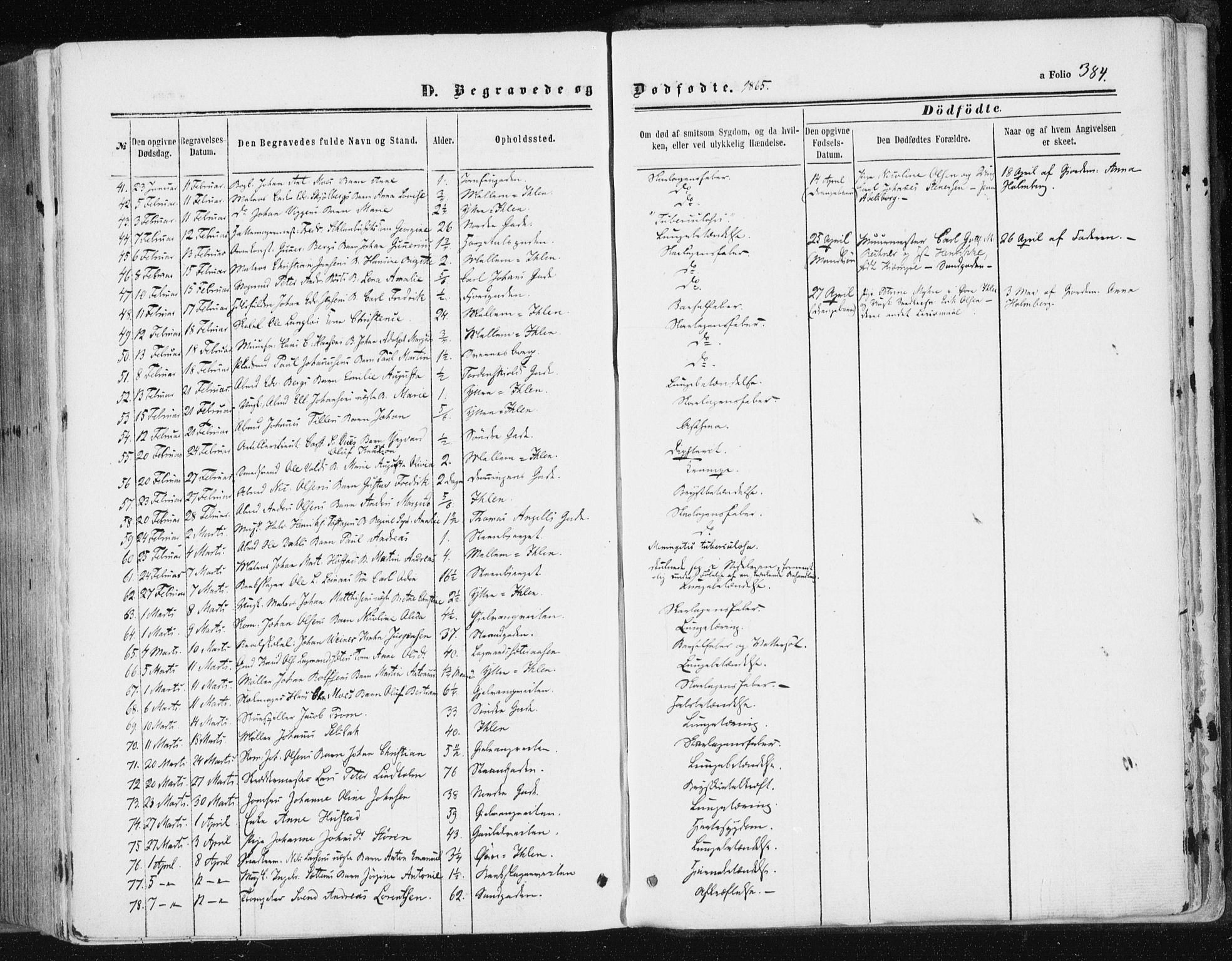 Ministerialprotokoller, klokkerbøker og fødselsregistre - Sør-Trøndelag, SAT/A-1456/602/L0115: Parish register (official) no. 602A13, 1860-1872, p. 384